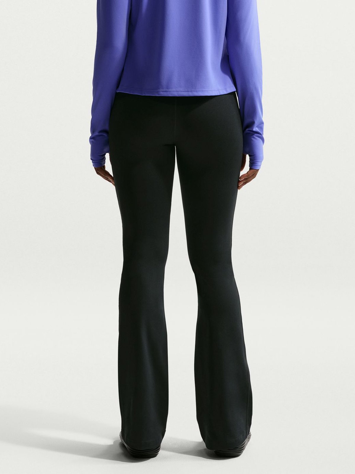 Nike One High-Waisted Flared Leggings Black / White