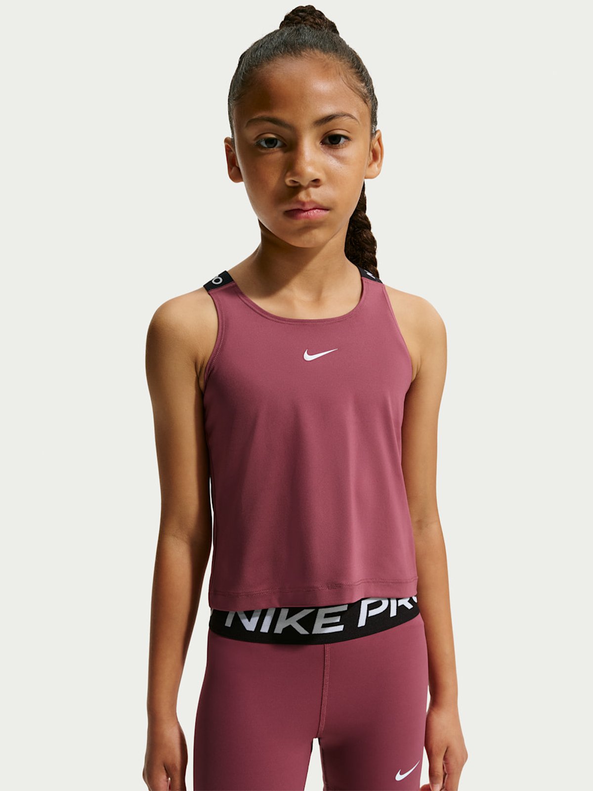 Nike Pro Tank Pink Smoke / White