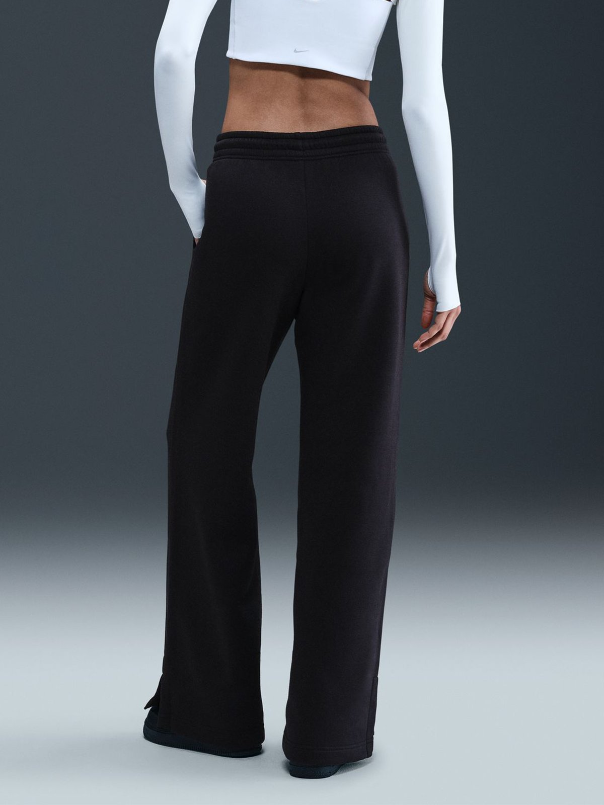 Nike Sportswear Phoenix Hige-Waisted Wide Pants Black / Sail