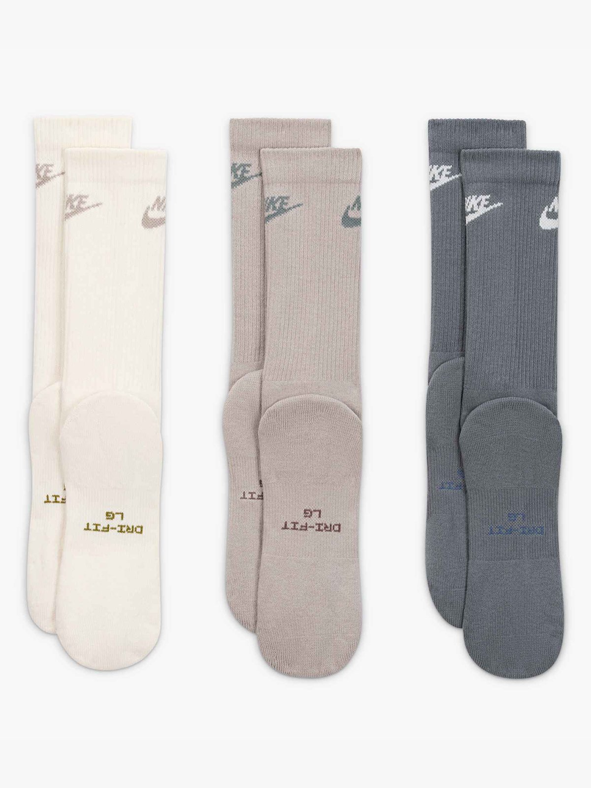 Nike Everyday Elevated Crew Socks 3-pack Flerfarget