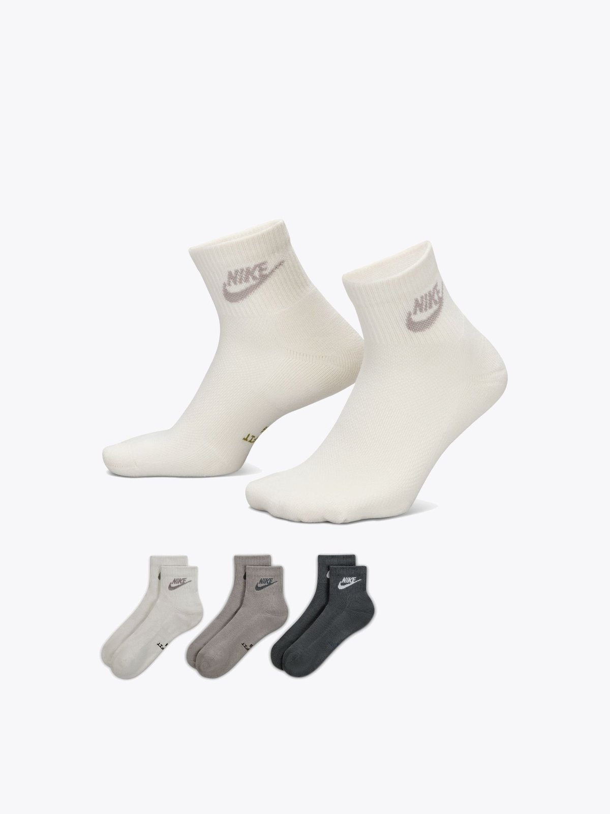 Nike Everyday Elevated Ankle Socks 3pk Multi-color