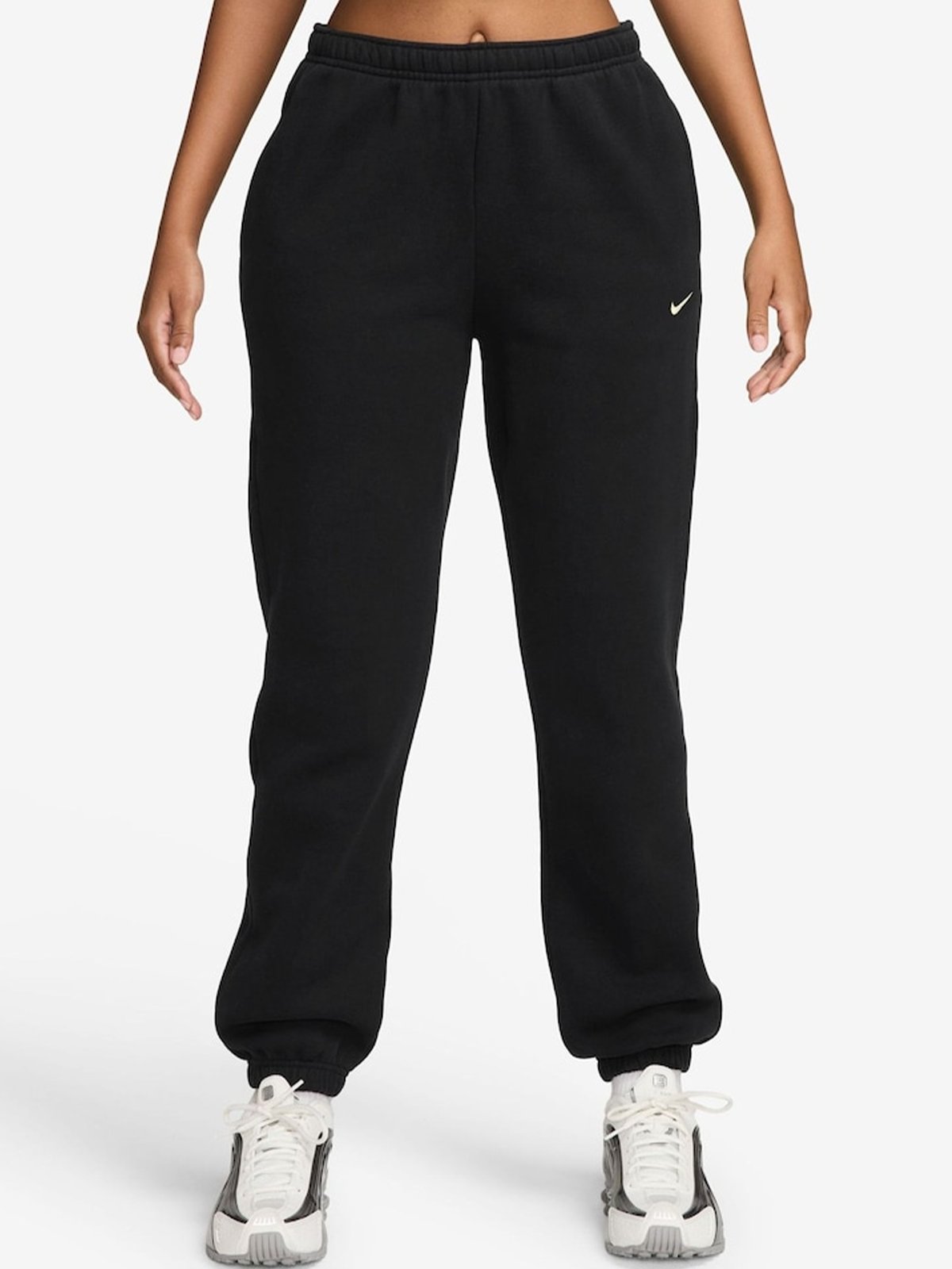 Nike Studio Fleece Mid-Rise Cuffed Pants Black