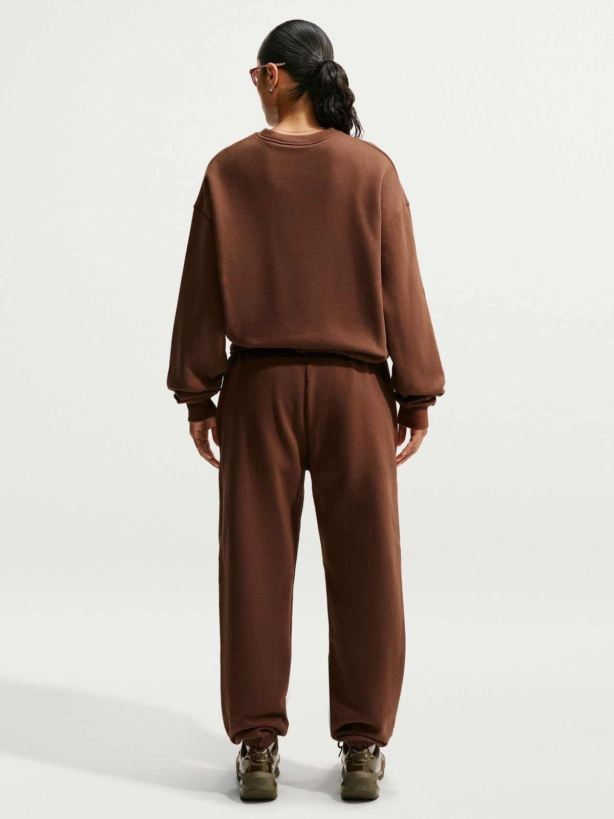 Nike Studio Fleece Crew Neck Sweatshirt Cacao Wow / Sail