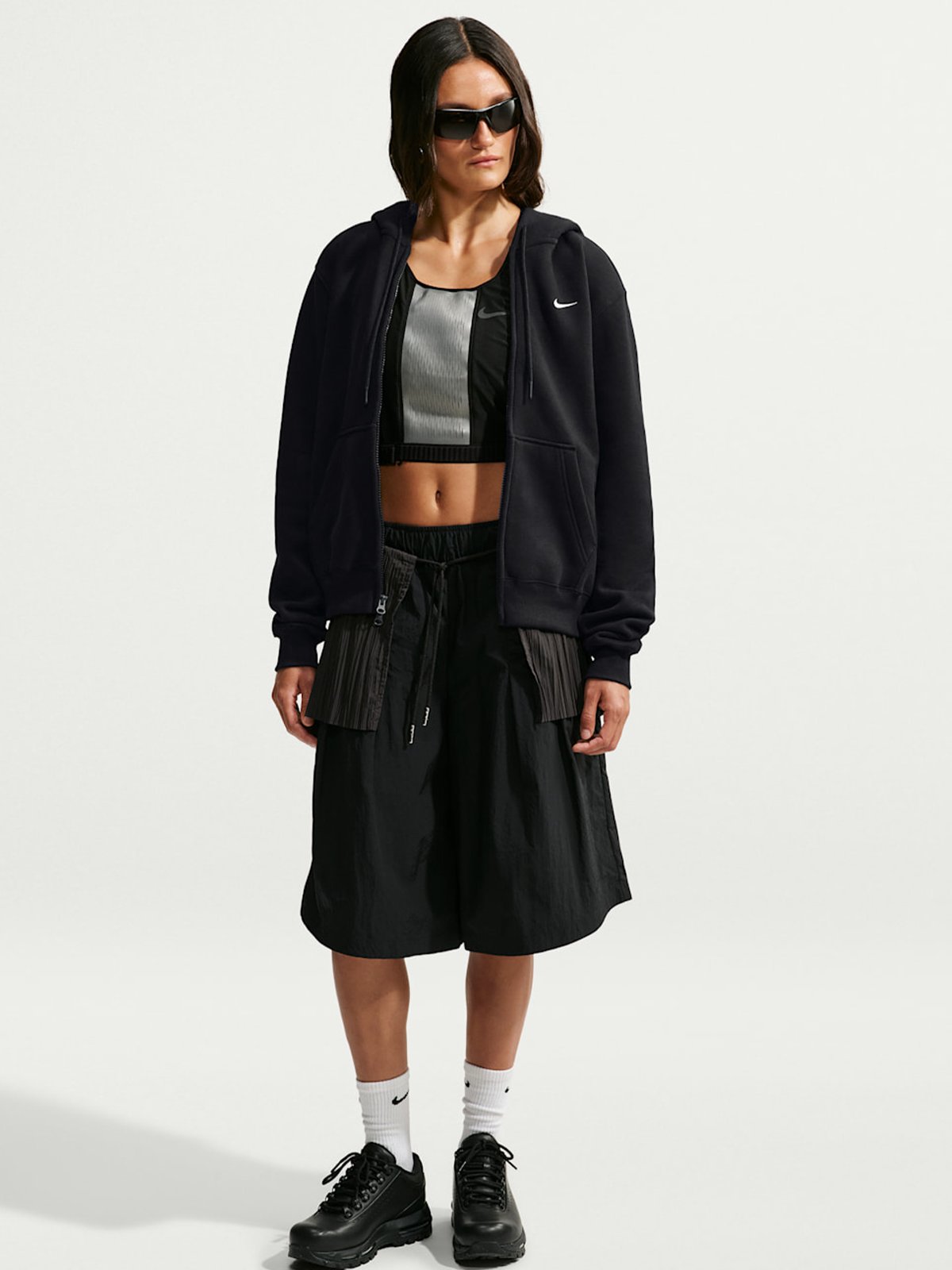 Nike Studio Fleece Full-Zip Hoodie Sort