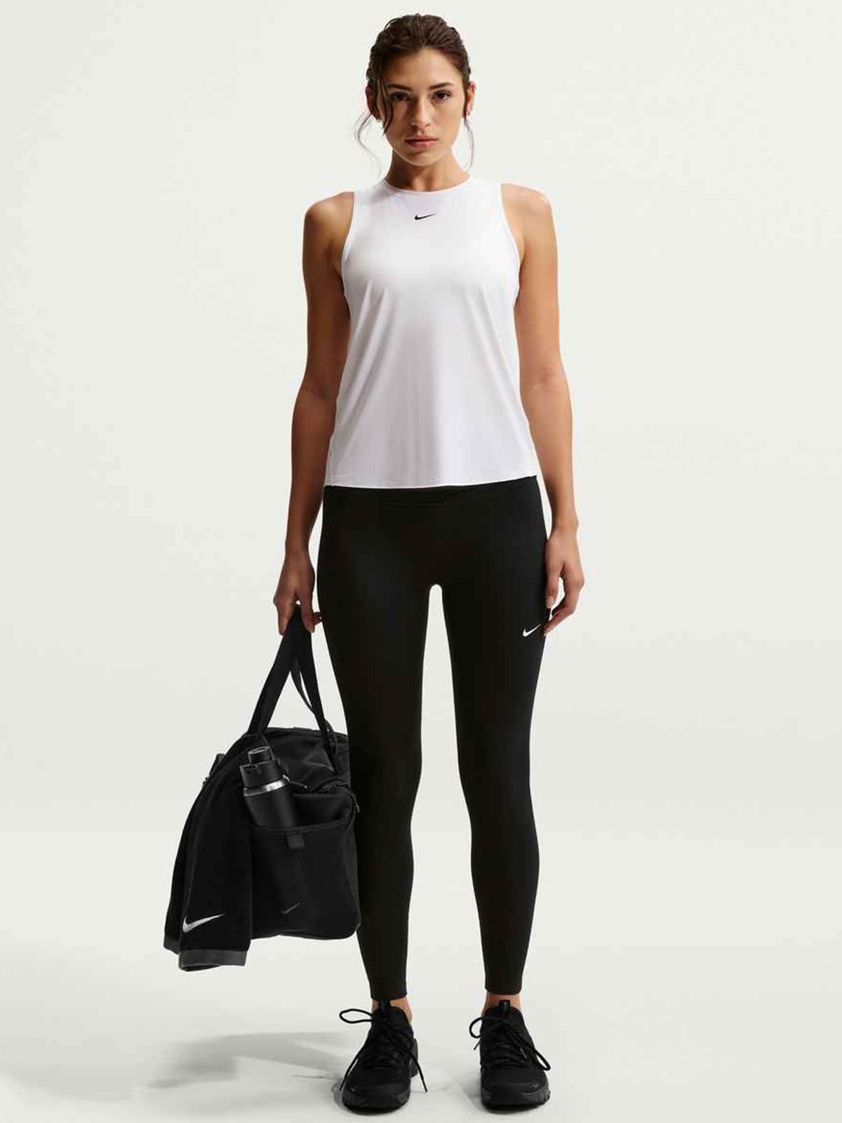 Nike One Dri-Fit High-Waisted 7/8 Leggings Useam Black / White