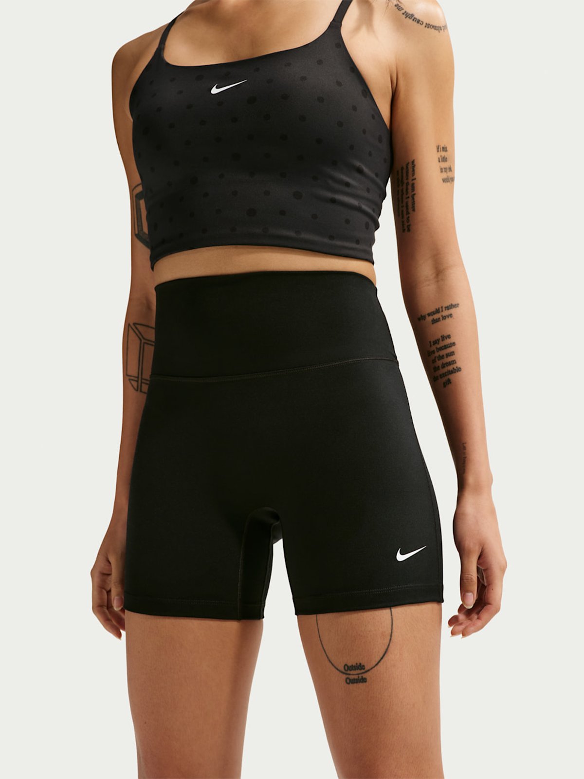 Nike One High-Waisted 5" Biker Shorts Useam Black