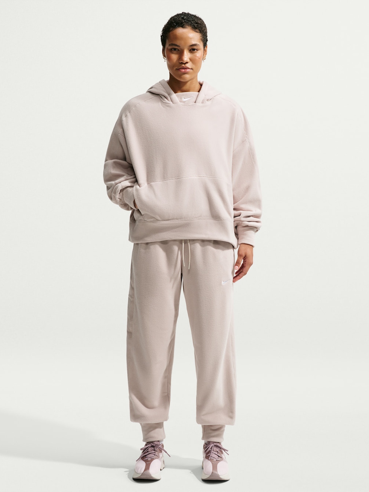 Nike One Therma-Fit Polar Fleece Pullover Beige