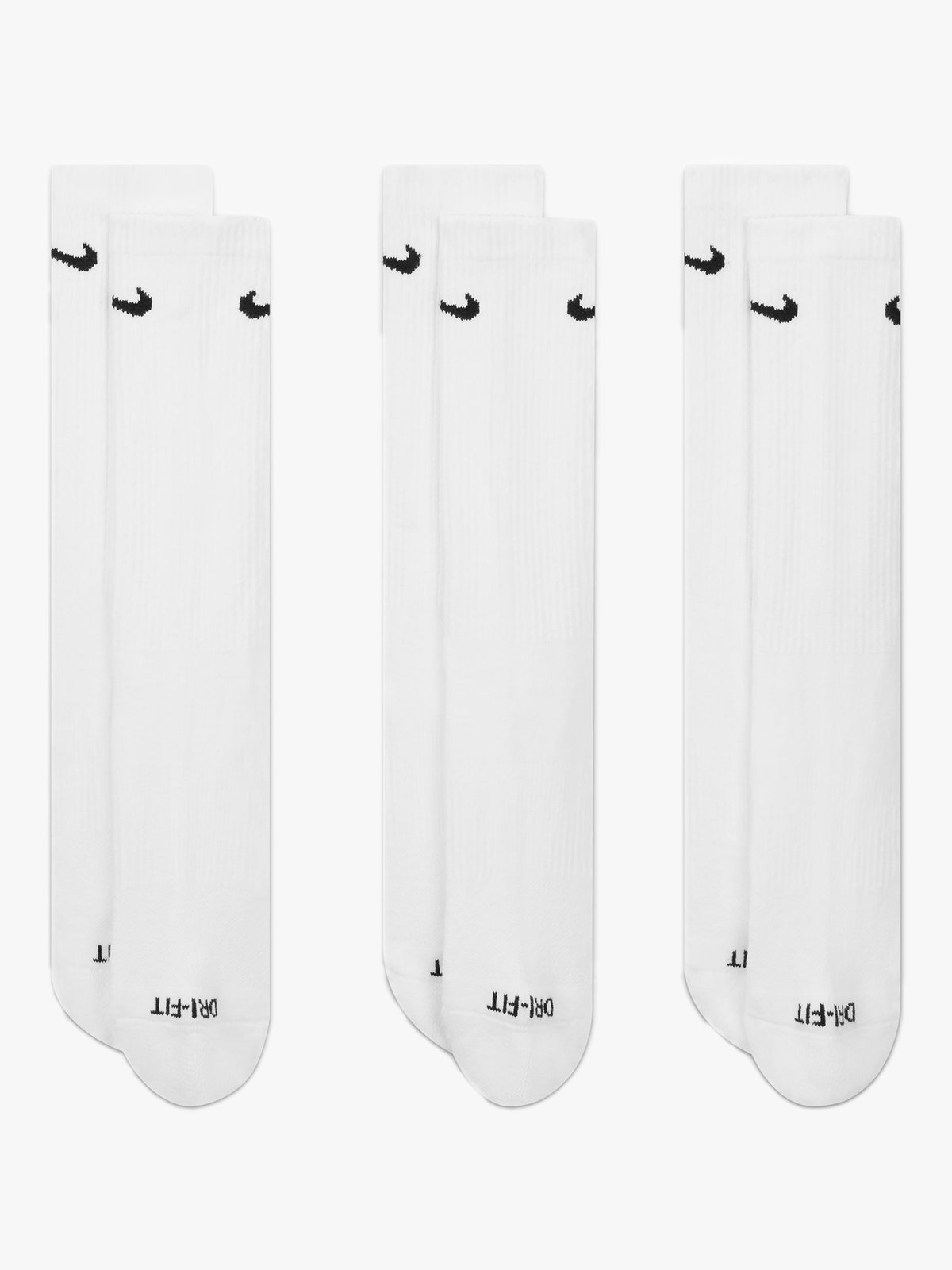Nike Everyday Plus Cushioned Training Crew Socks 3pk White / Black