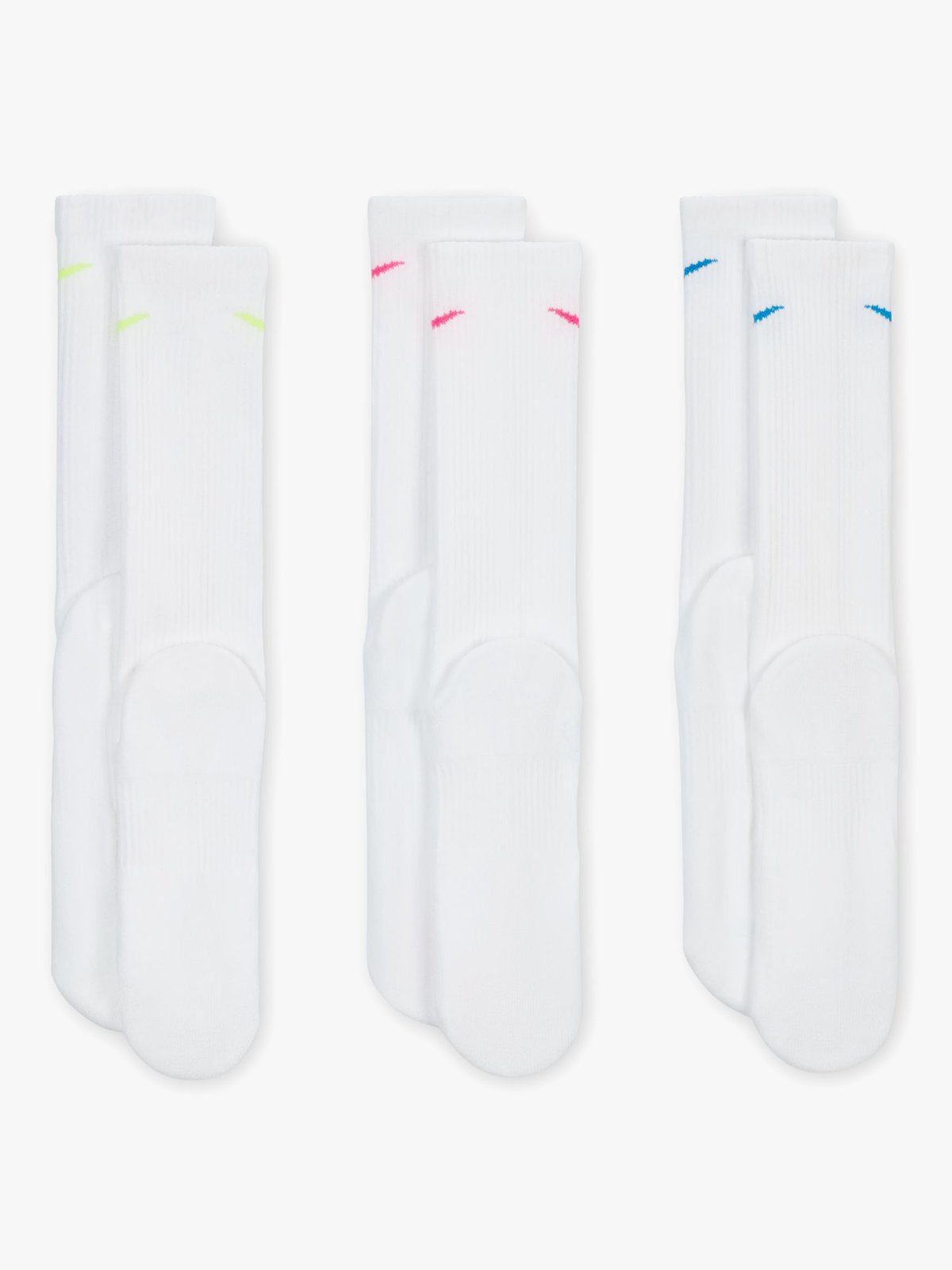 Nike Everyday Plus Cushioned Training Crew Socks 3pk Multi-Color