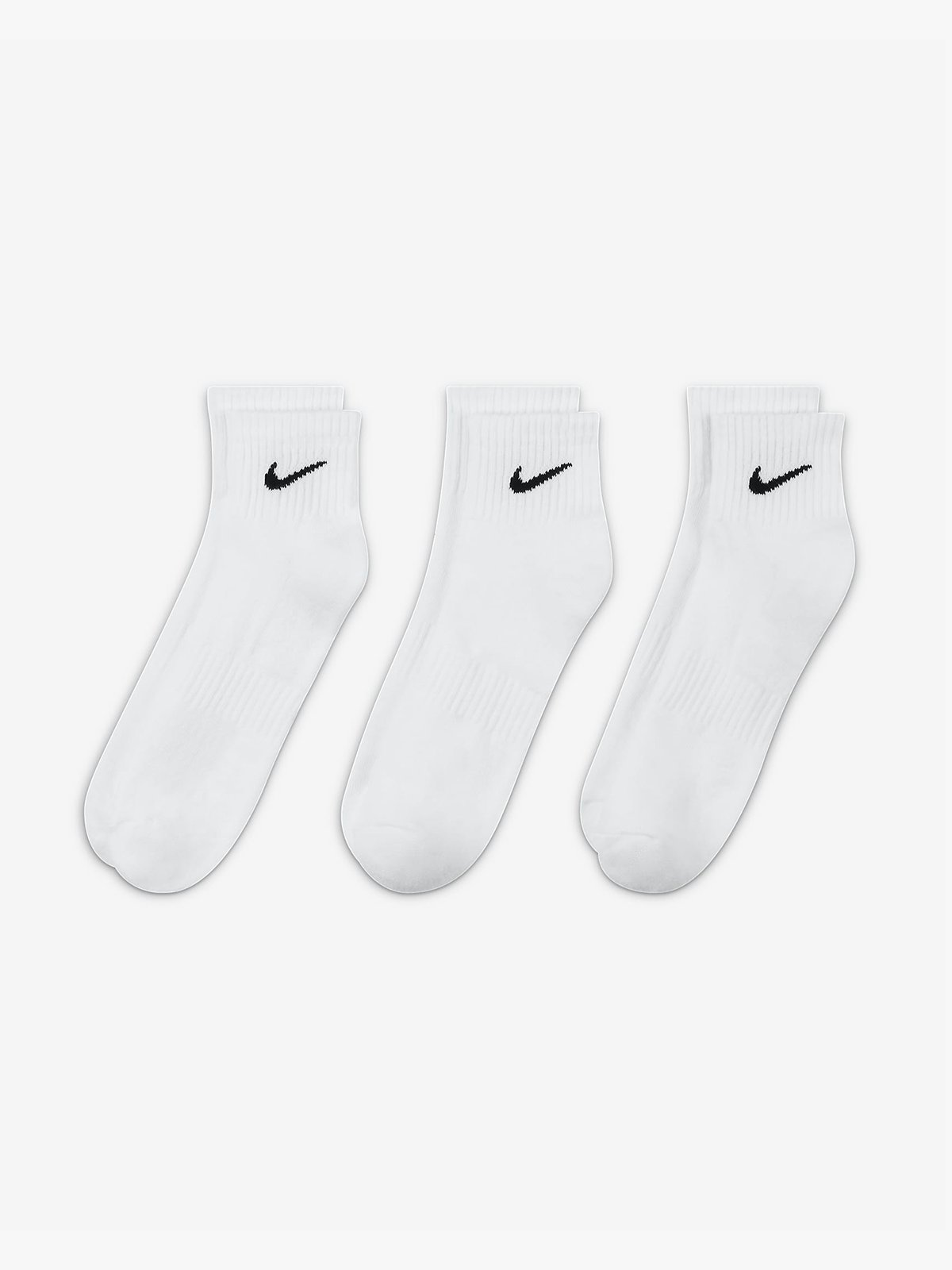 Nike Everyday Cushioned Training Ankle Socks 3pk White / Black