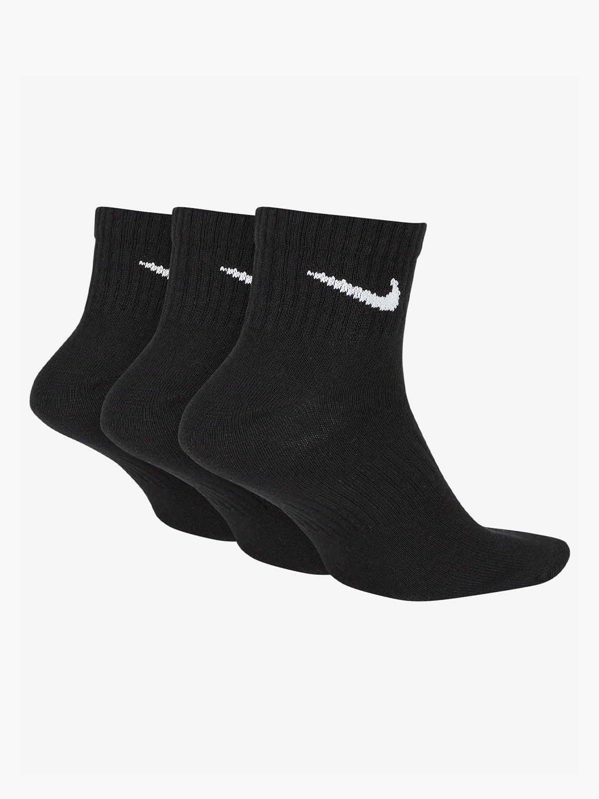 Nike Everyday Lightweight Training Ankle Socks 3pk Black / White