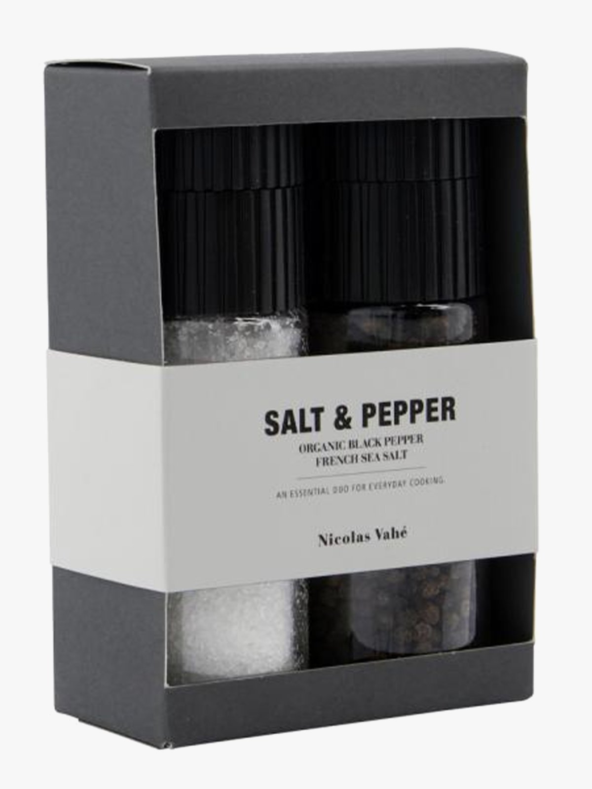 Nicolas Vahé Gift box, French sea salt & pepper, black, 60 g|120 g Flerfarget
