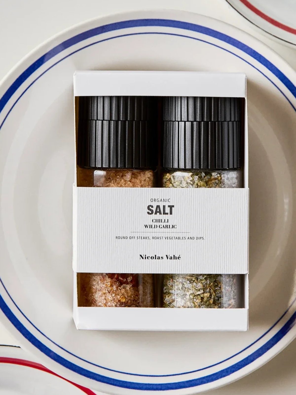 Nicolas Vahé Gift box, Salt chilli salt & wild garlic, 120 g|80 g Flerfarget