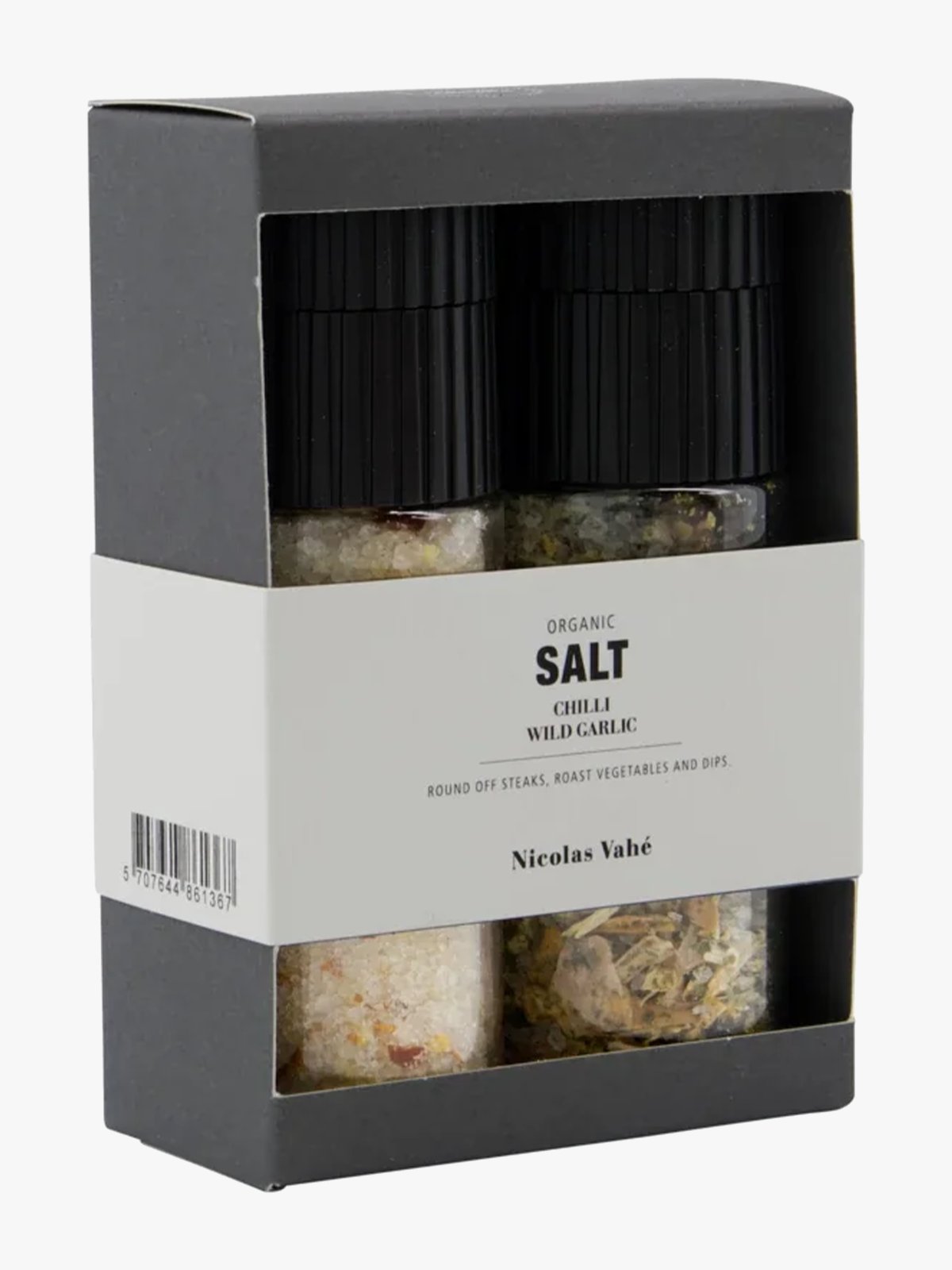 Nicolas Vahé Gift box, Salt chilli salt & wild garlic, 120 g|80 g Flerfarget