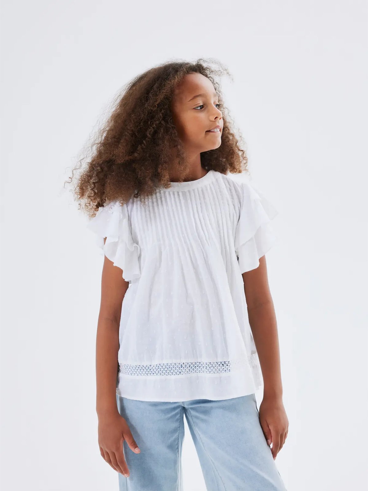 Name It Faride Short Sleeve Top Bright White