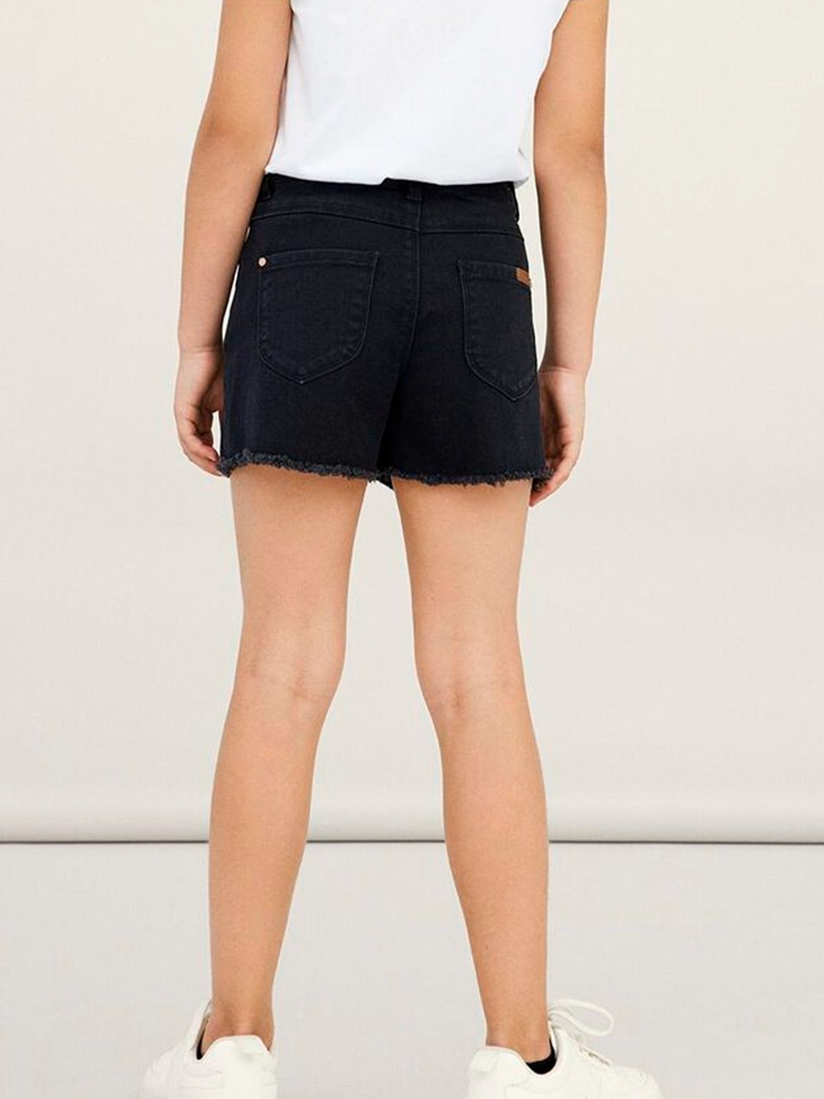 Name It Rose High Waist Mom Denim Shorts Black Denim