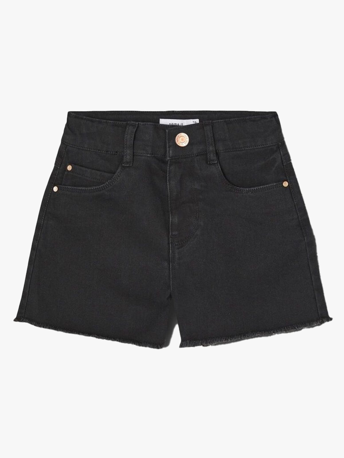 Name It Rose High Waist Mom Denim Shorts Black Denim