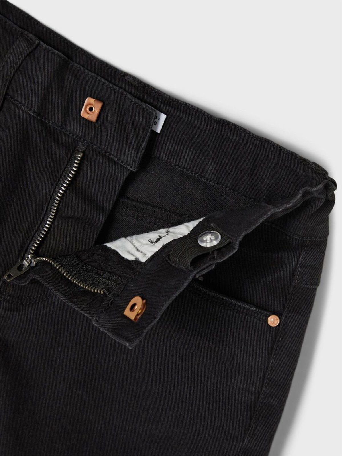 Name It Rose High Waist Mom Denim Shorts Black Denim
