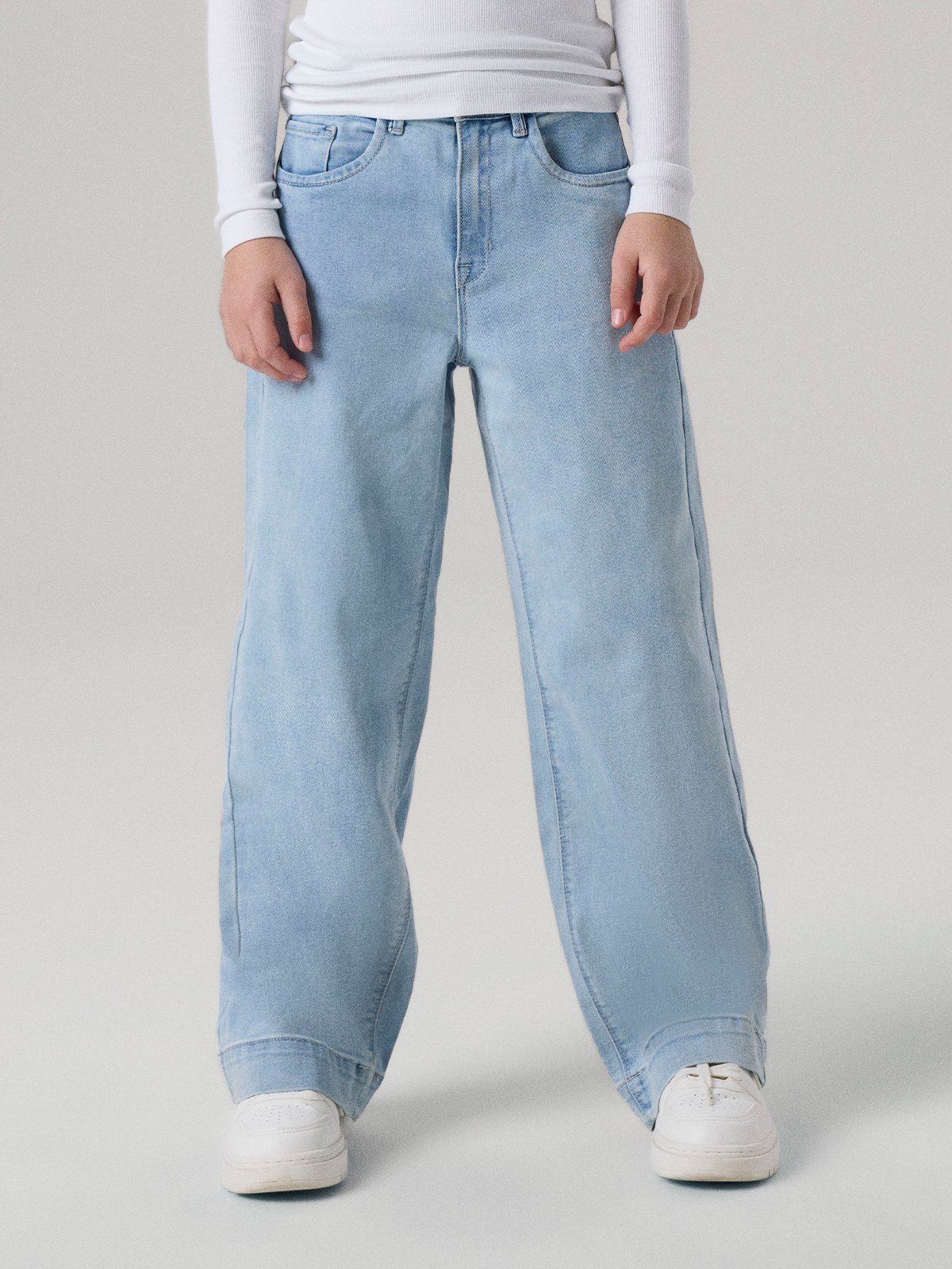 Name It Rose Wide High Waist Jeans Light Blue Denim