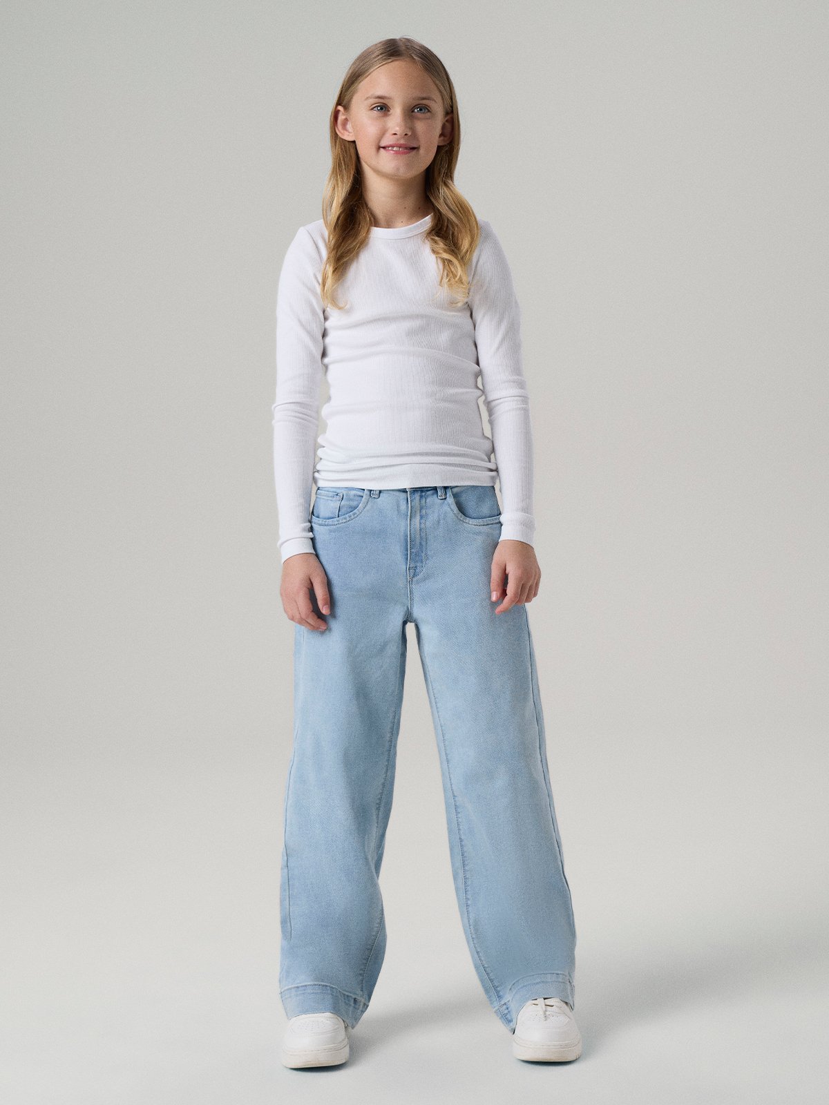 Name It Rose Wide High Waist Jeans Light Blue Denim