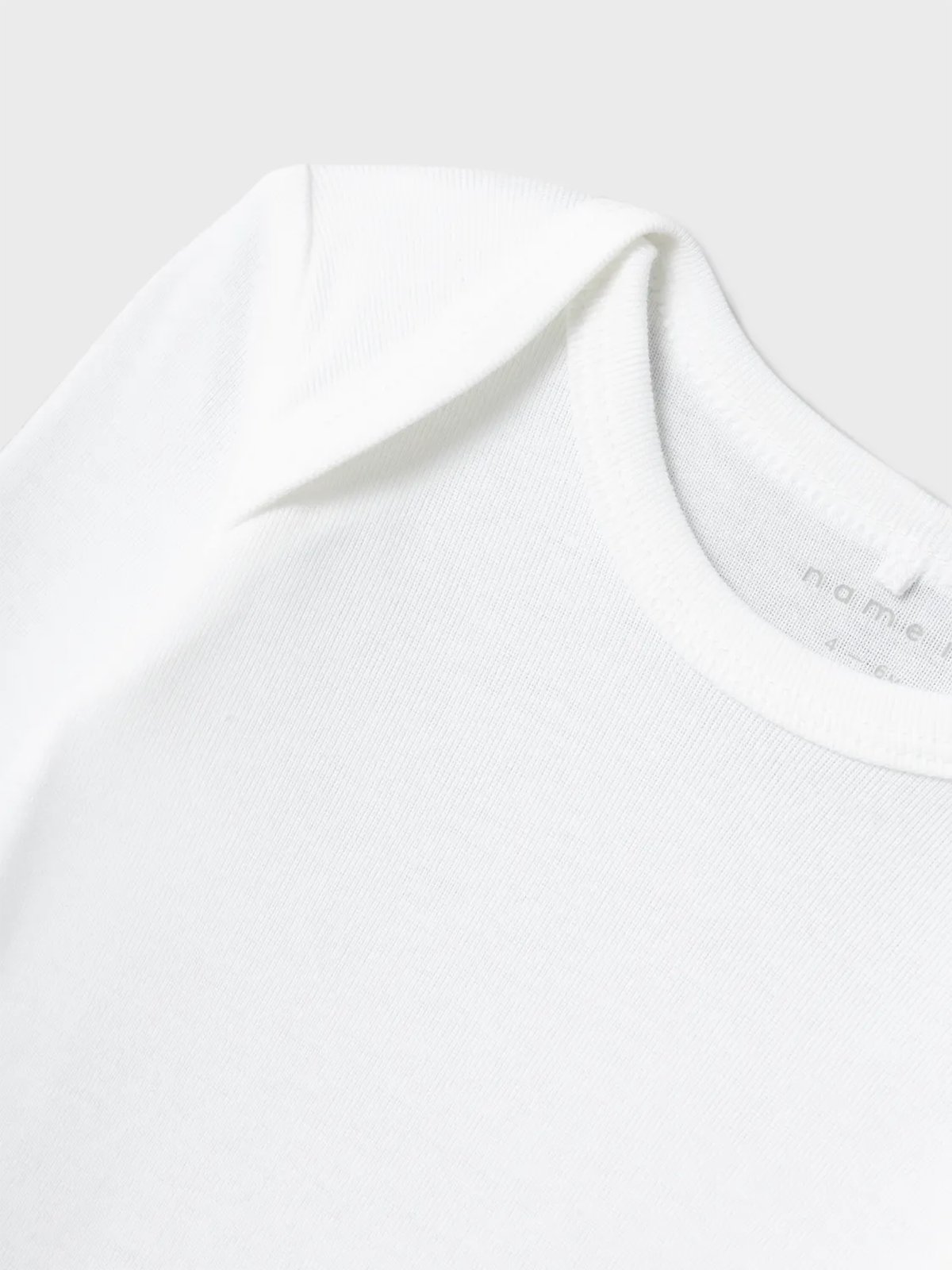 Name It Body 2-Pack Long Sleeve Solid White Bright White