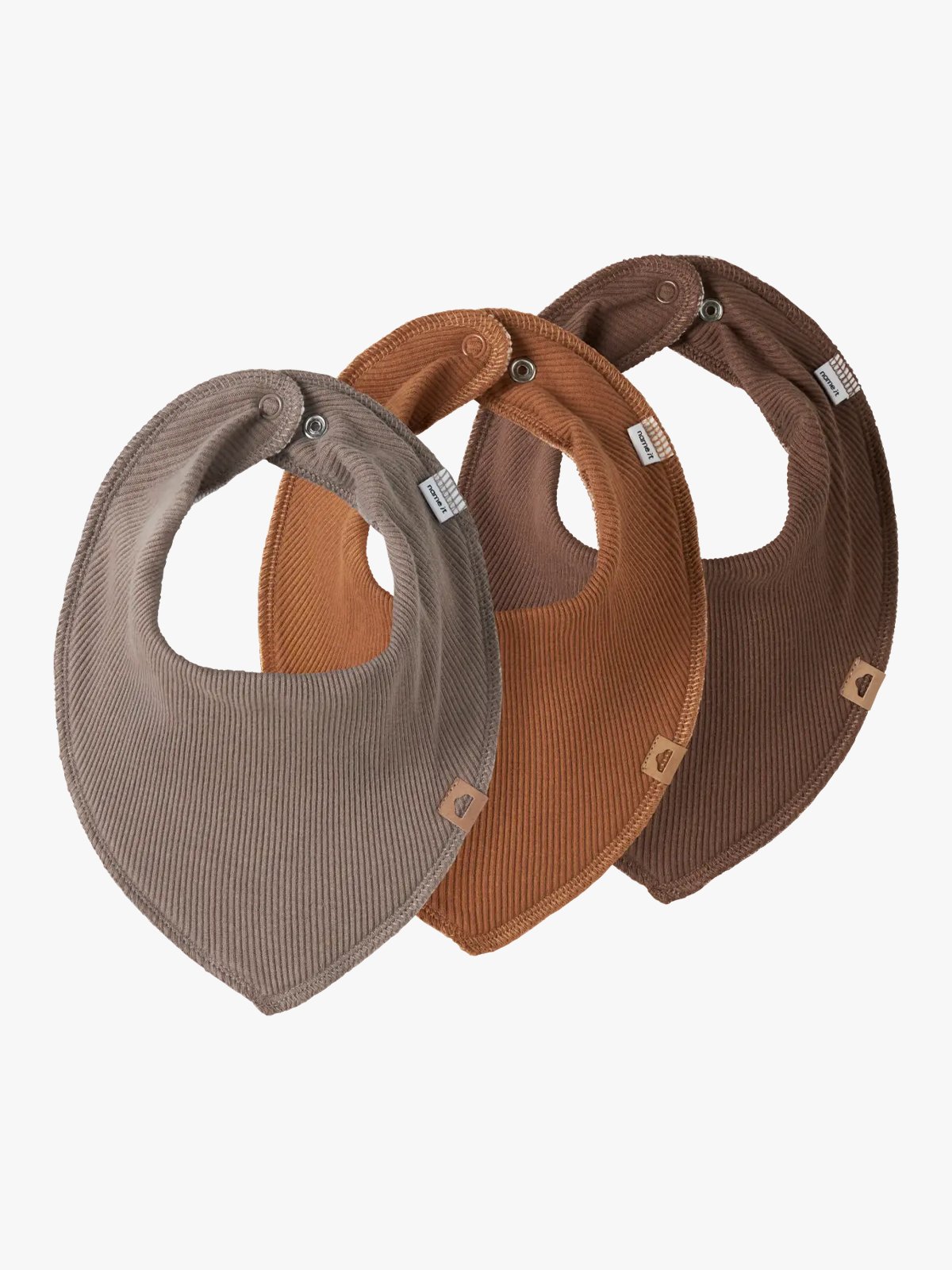 Name It Yvetti 3 Pack Scarf Bib Mustang W. Argan Oil / Fossil