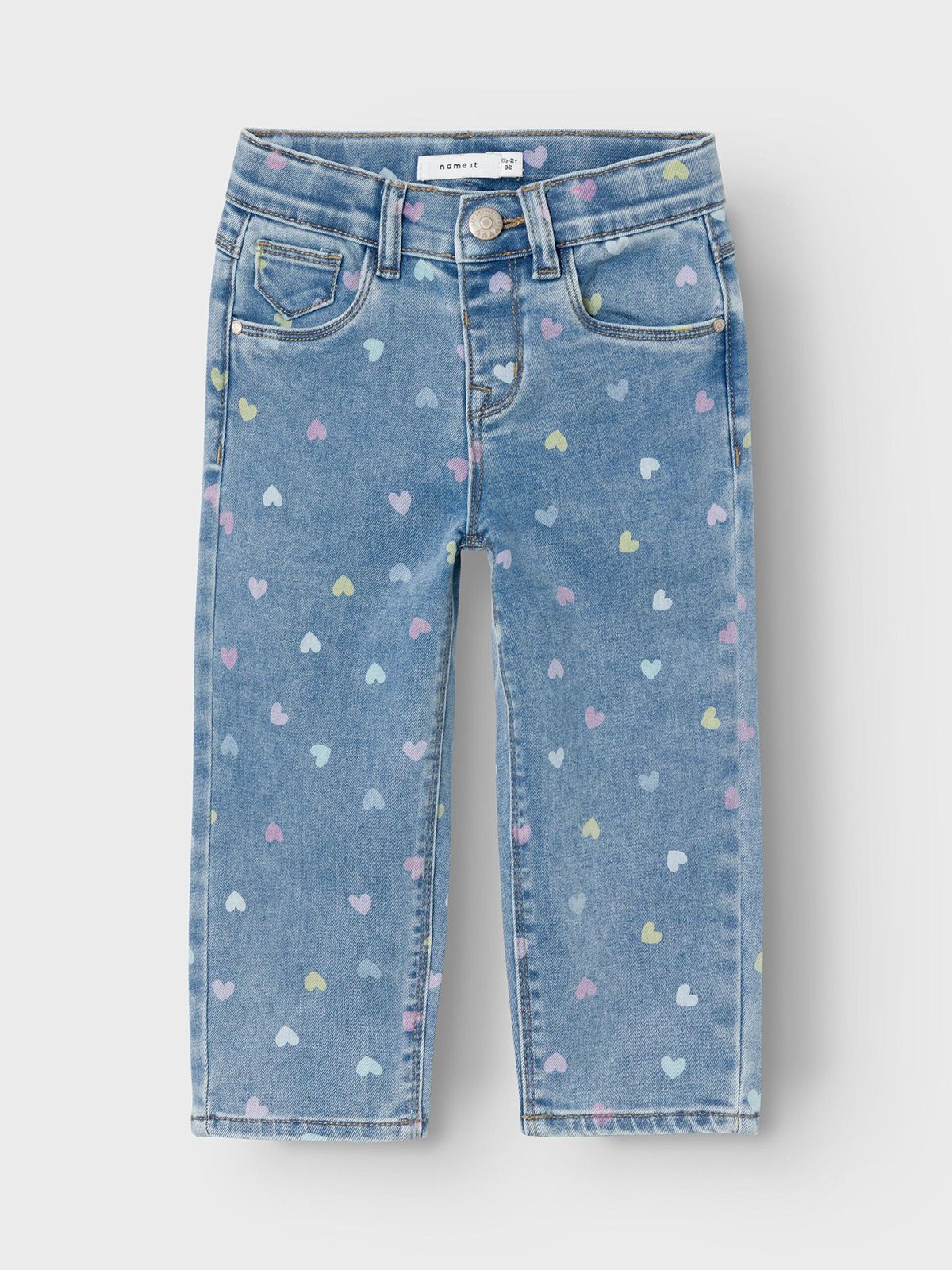 Name It Bella Mom Shaped Jeans 3555-On Medium Blue Denim