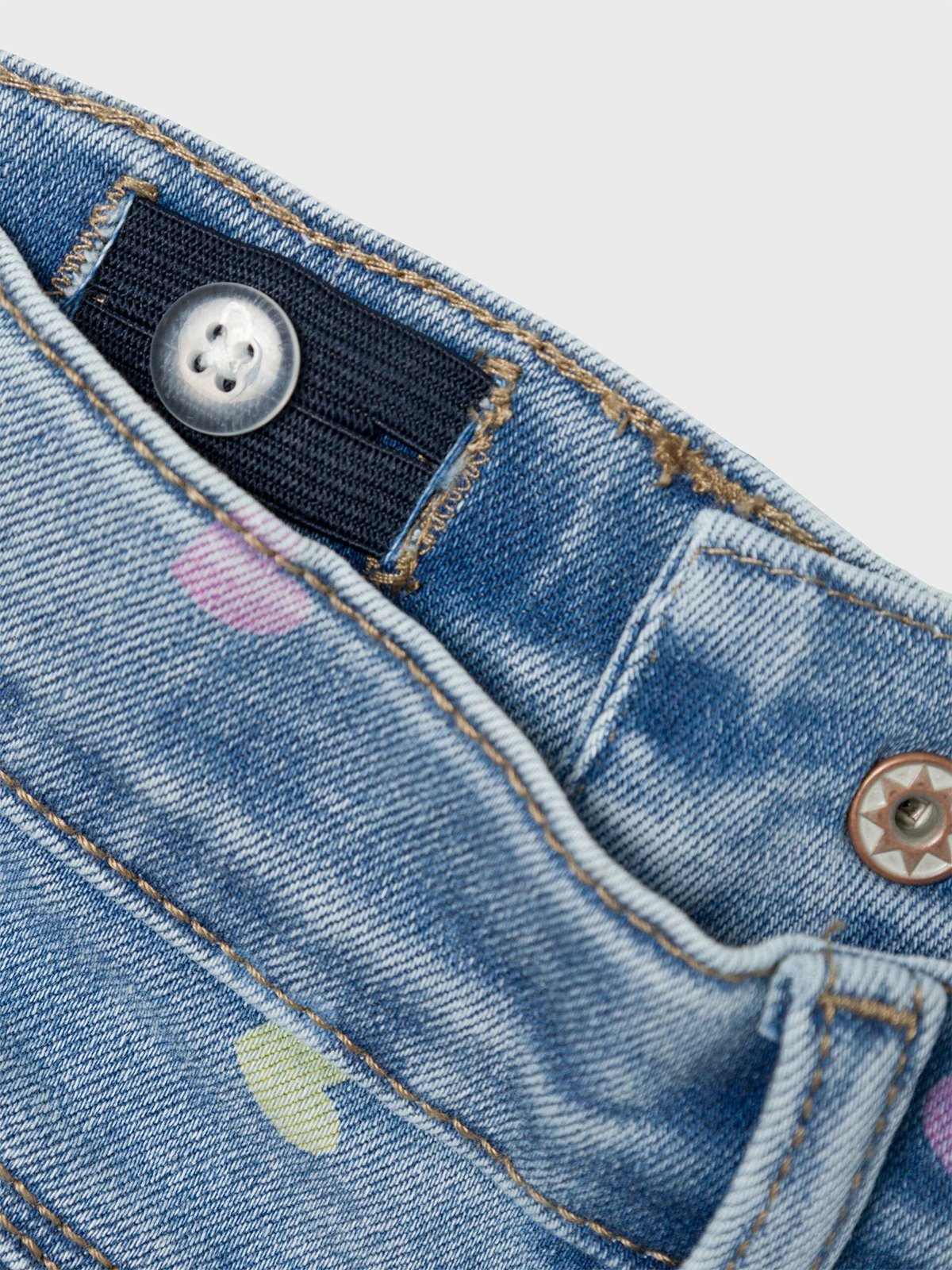Name It Bella Mom Shaped Jeans 3555-On Medium Blue Denim