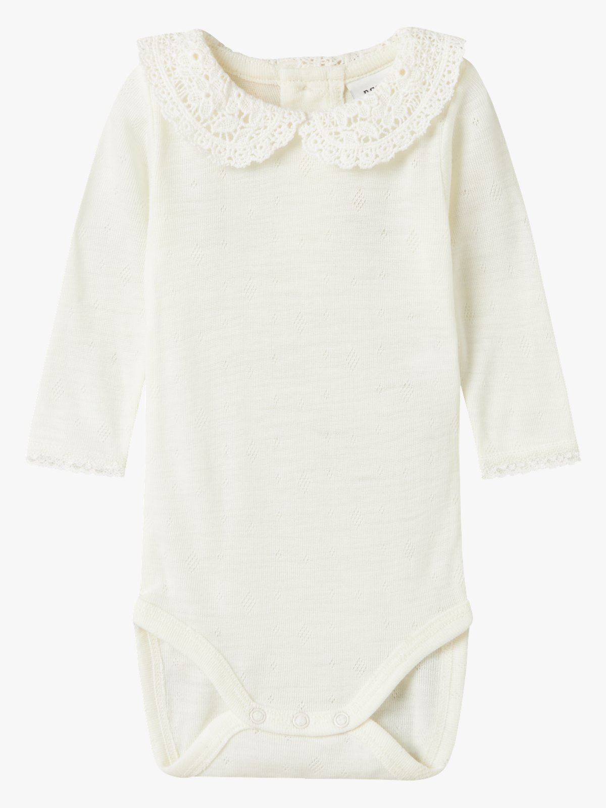 Name It Wang Wool Needle Ls Body W/Collar Snow White