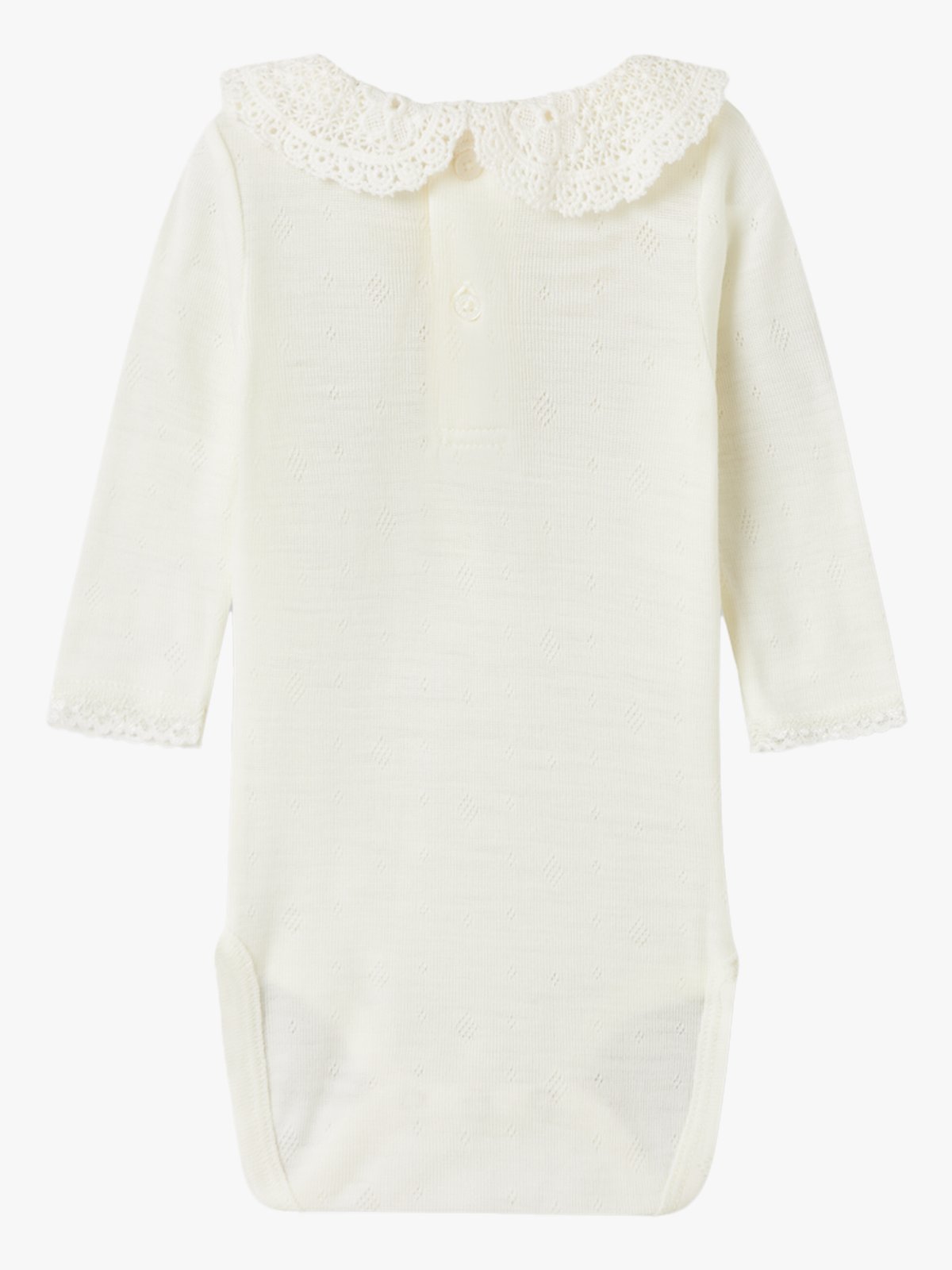 Name It Wang Wool Needle Ls Body W/Collar Snow White