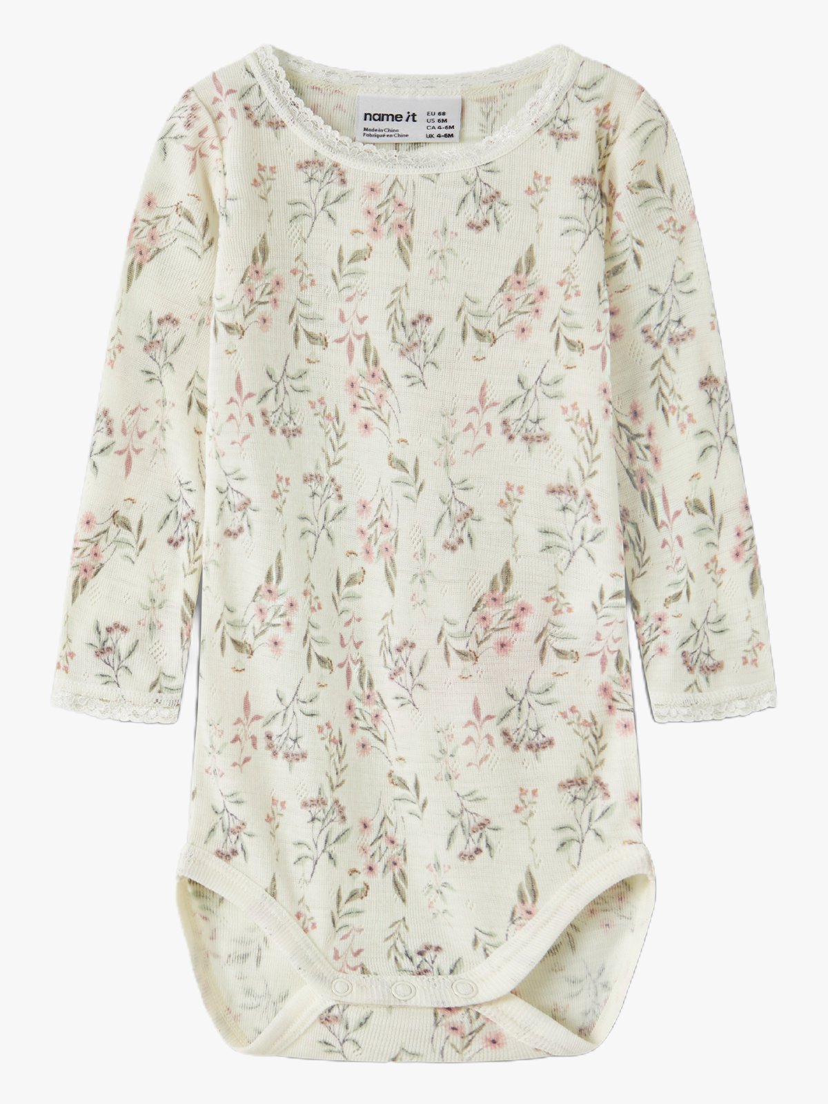 Name It Wang Wool Needle Long Sleeve Body Snow White