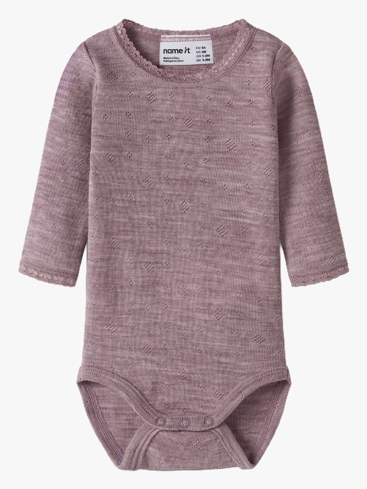 Name It Wang Wool Needle Long Sleeve Body Solid Noos Toadstool