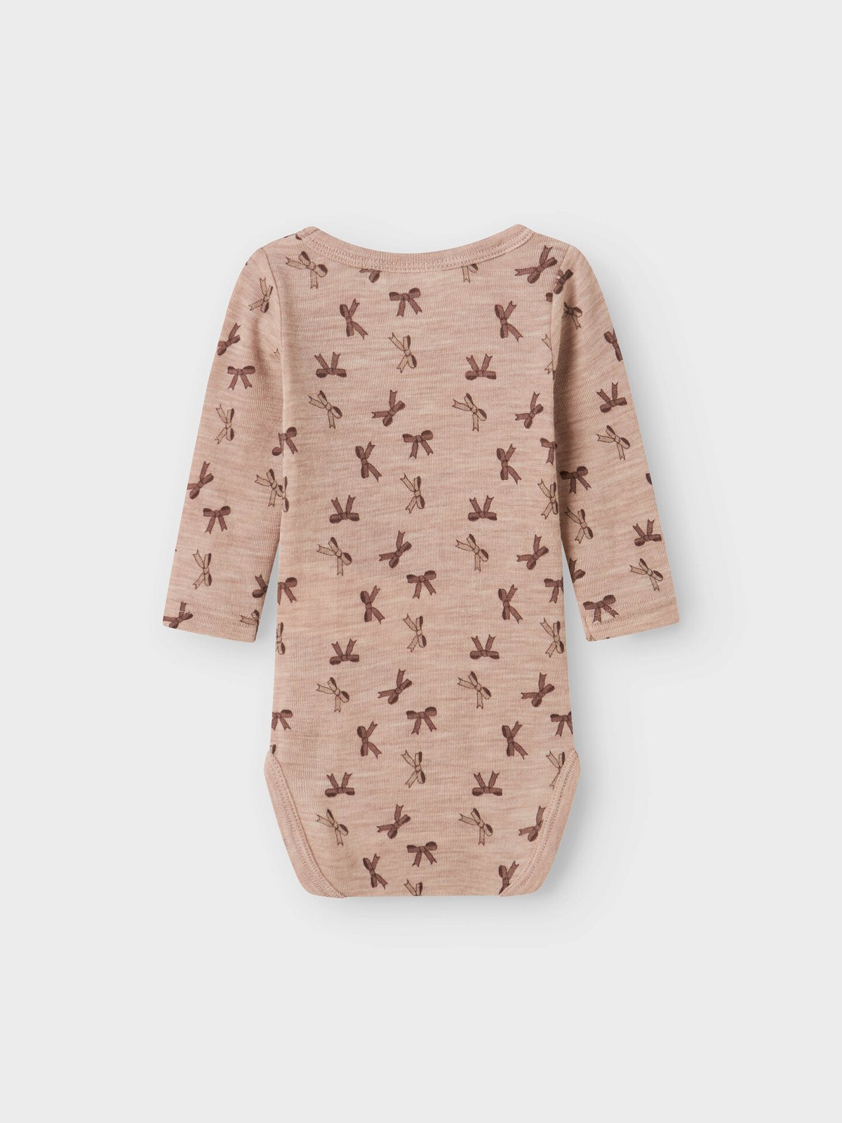 Name It Wang Wool Rib Long Sleeve Body All Over Print Grå
