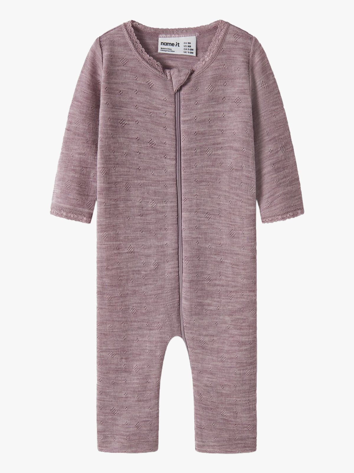Name It Wang Wool Needle Nightsuit Solid Toadstool