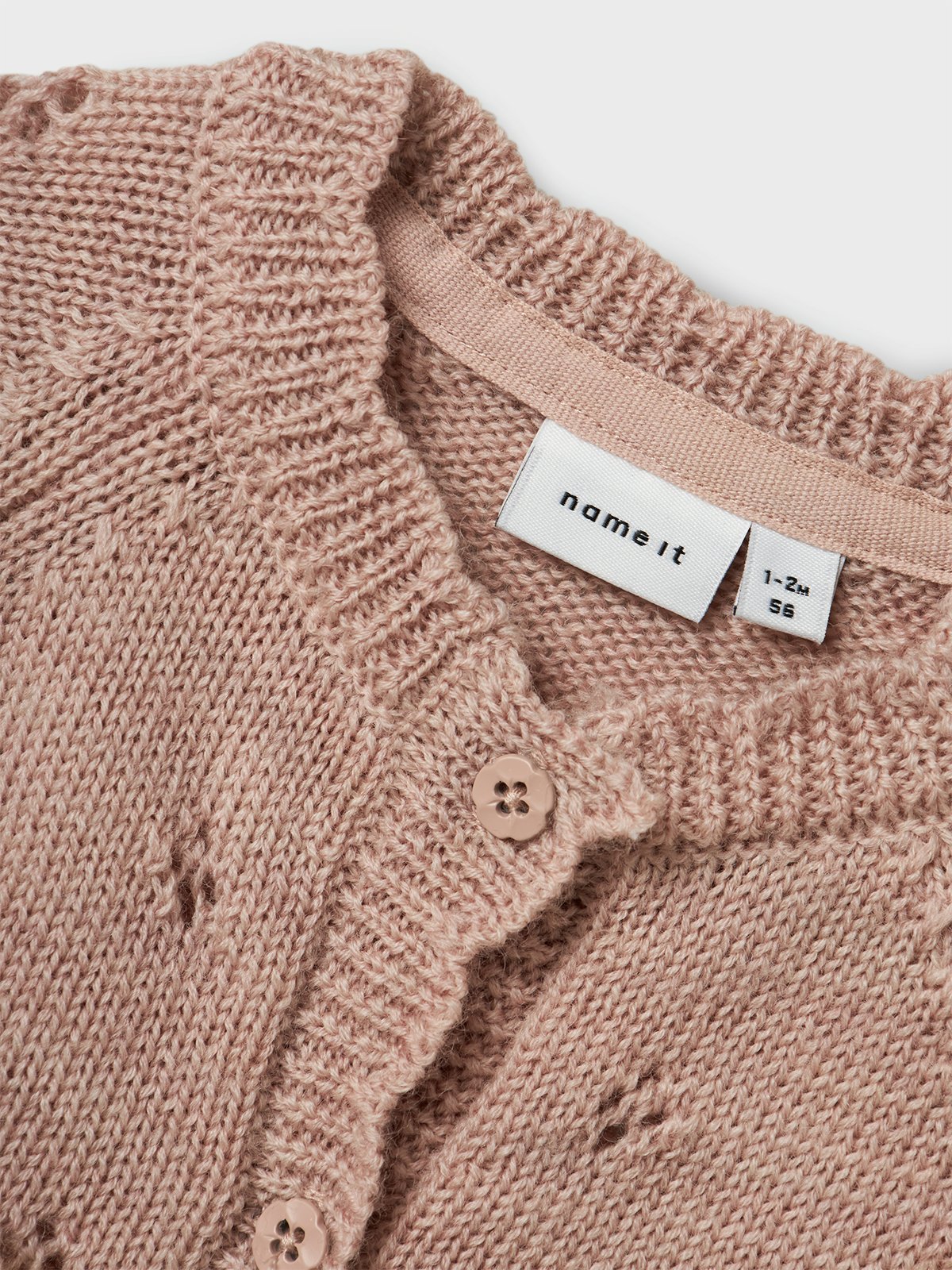 Name It Wrilla Wool Long Sleeve Knit Card Shadow Gray