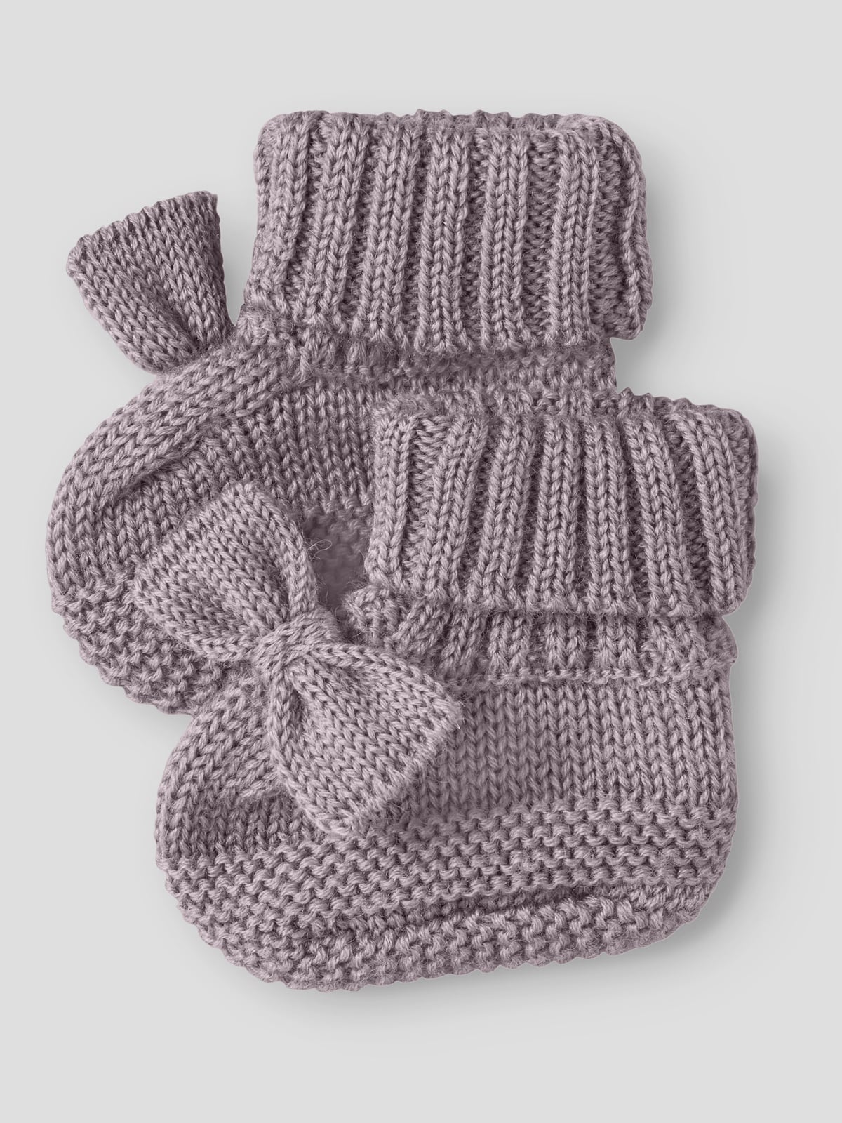 Name It Wrilla Wool Knit Slippers Toadstool Bow
