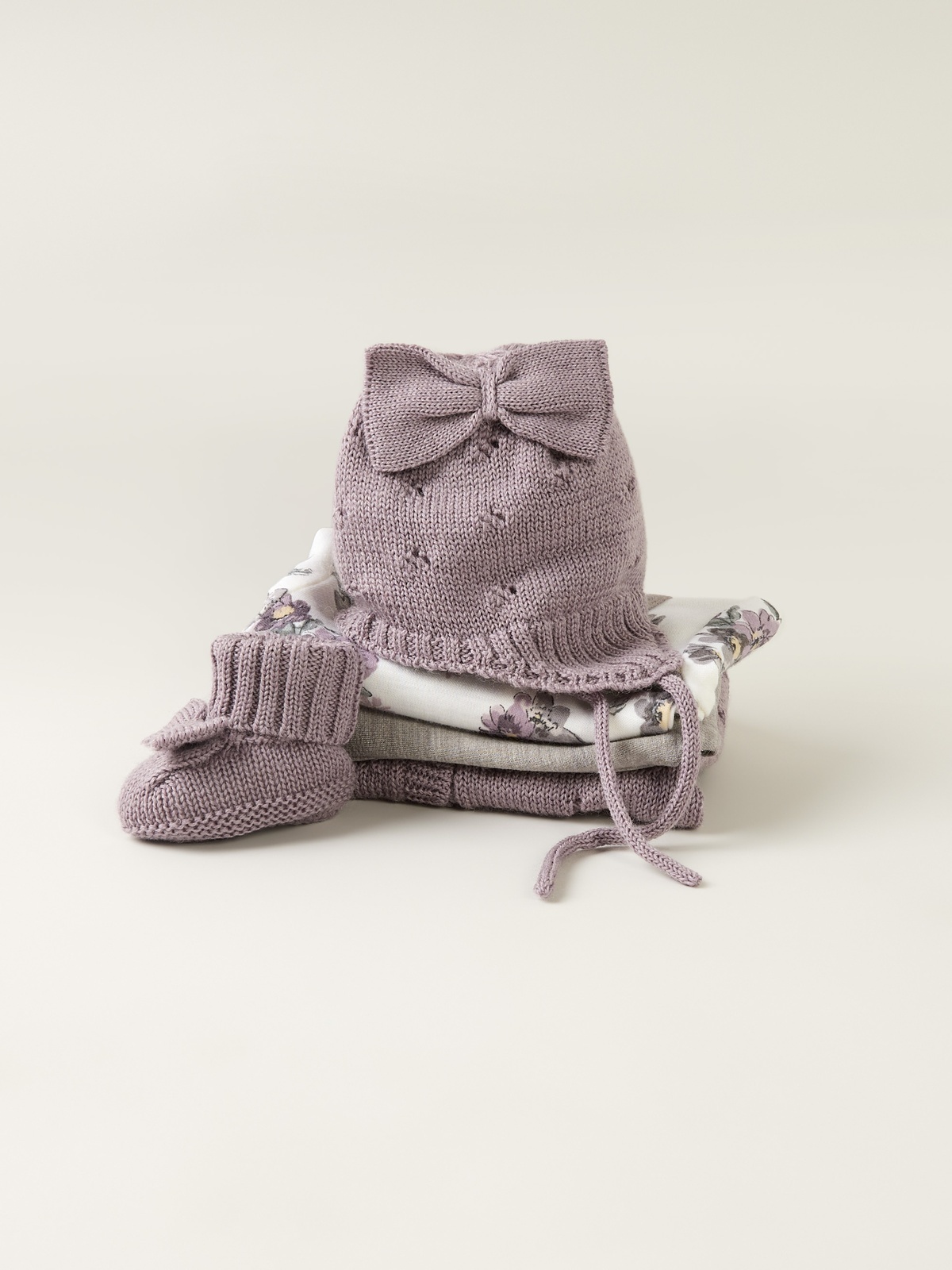 Name It Wrilla Wool Knit Slippers Toadstool Bow