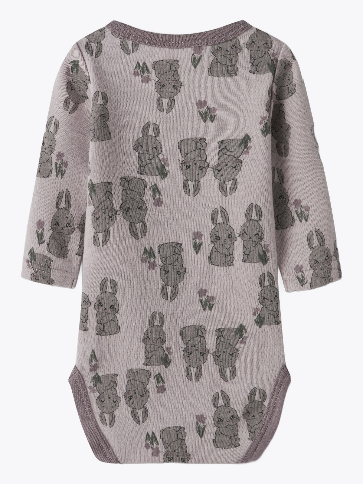Name It Willow Wool Long Sleeve Body Violet Ice Bunnies
