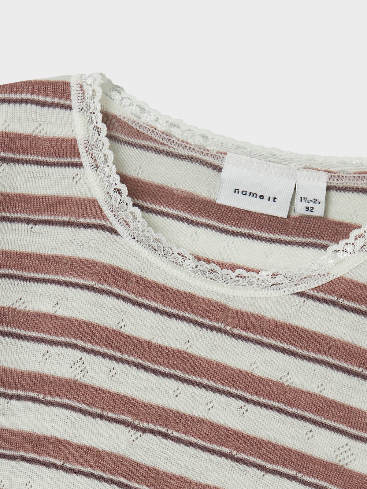 Name It Wang Wool Needle Long Sleeve Top Antler