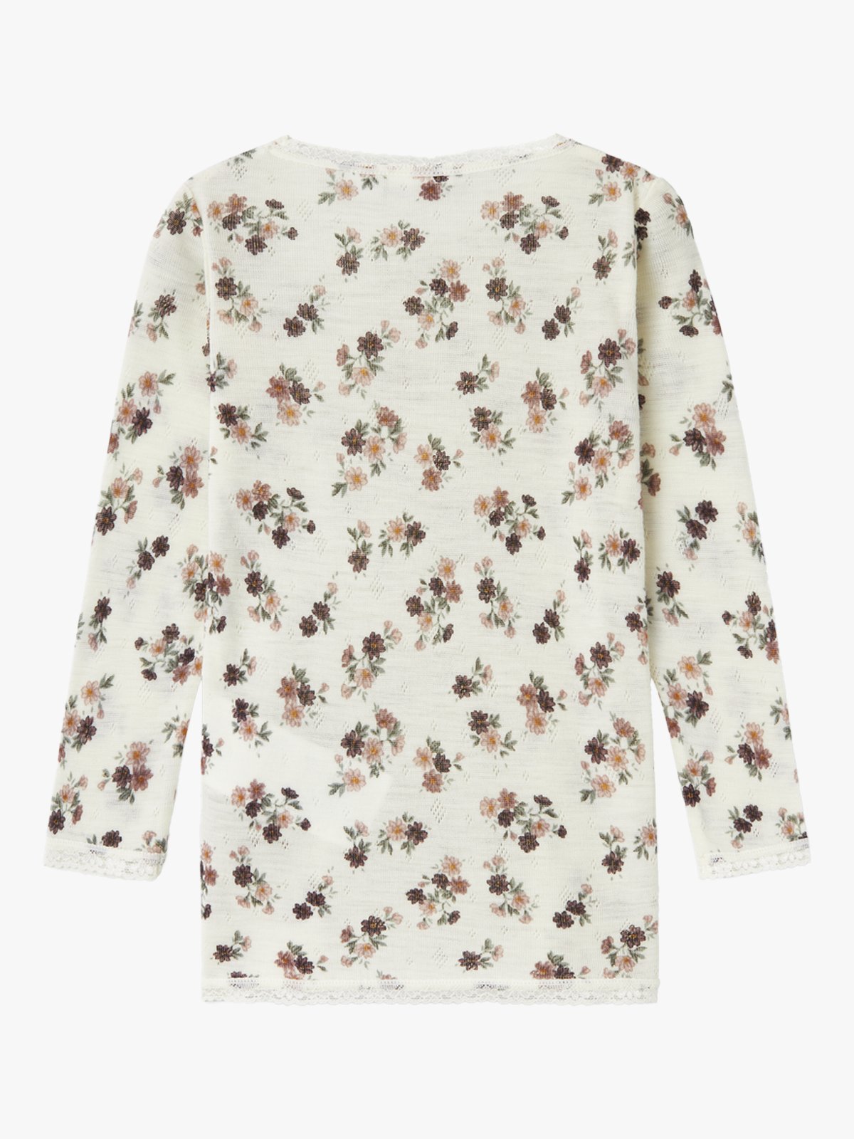 Name It Wang Wool Needle Long Sleeve Top Snow White