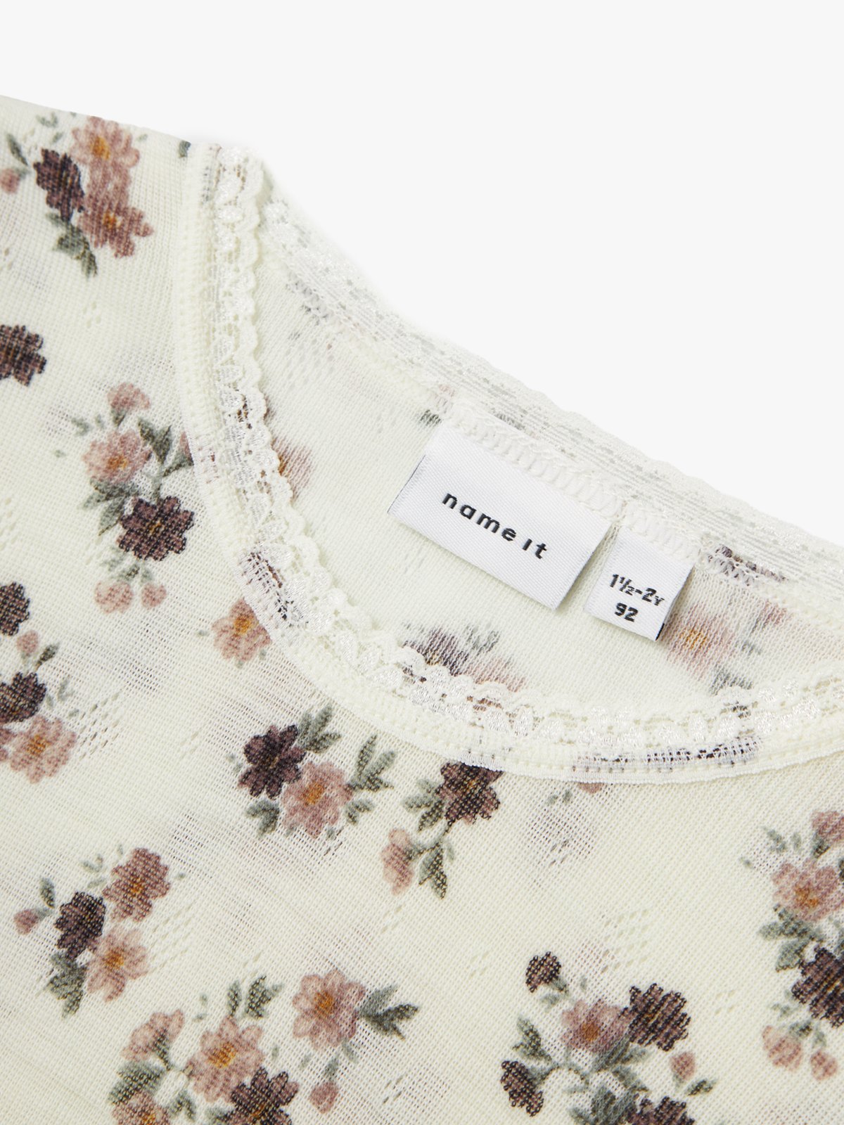 Name It Wang Wool Needle Long Sleeve Top Snow White