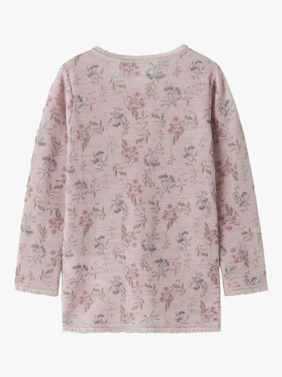 Name It Wang Wool Needle Long Sleeve Top Rosa