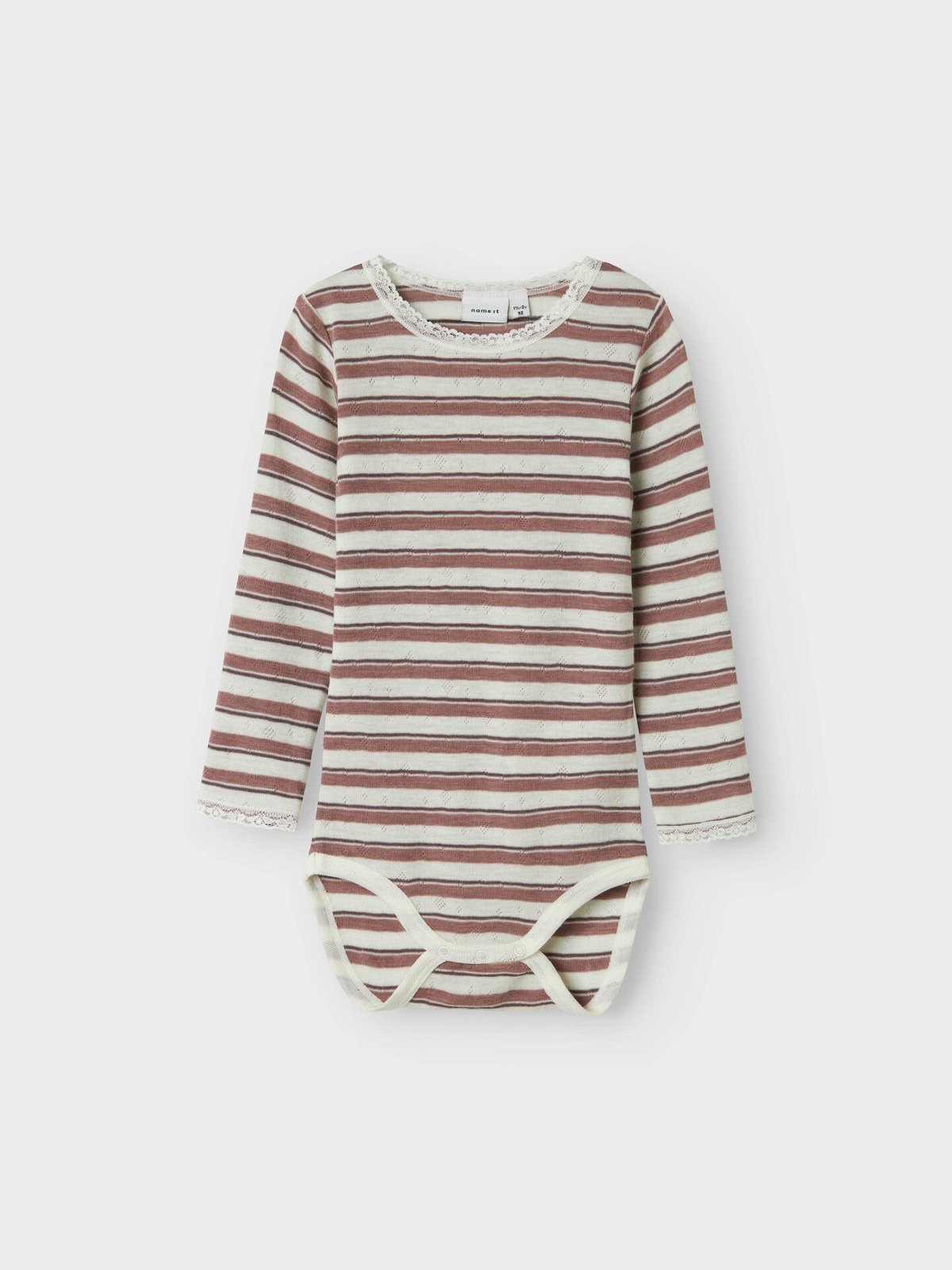 Name It Wang Wool Needle Long Sleeve Body Rosa