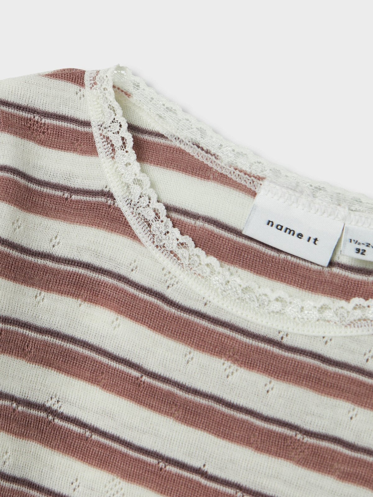 Name It Wang Wool Needle Long Sleeve Body Rosa