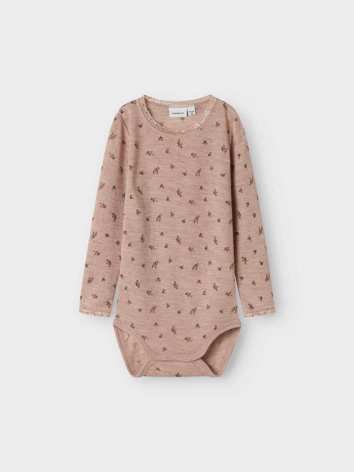 Name It Wang Wool Needle Long Sleeve Body Shadow Gray