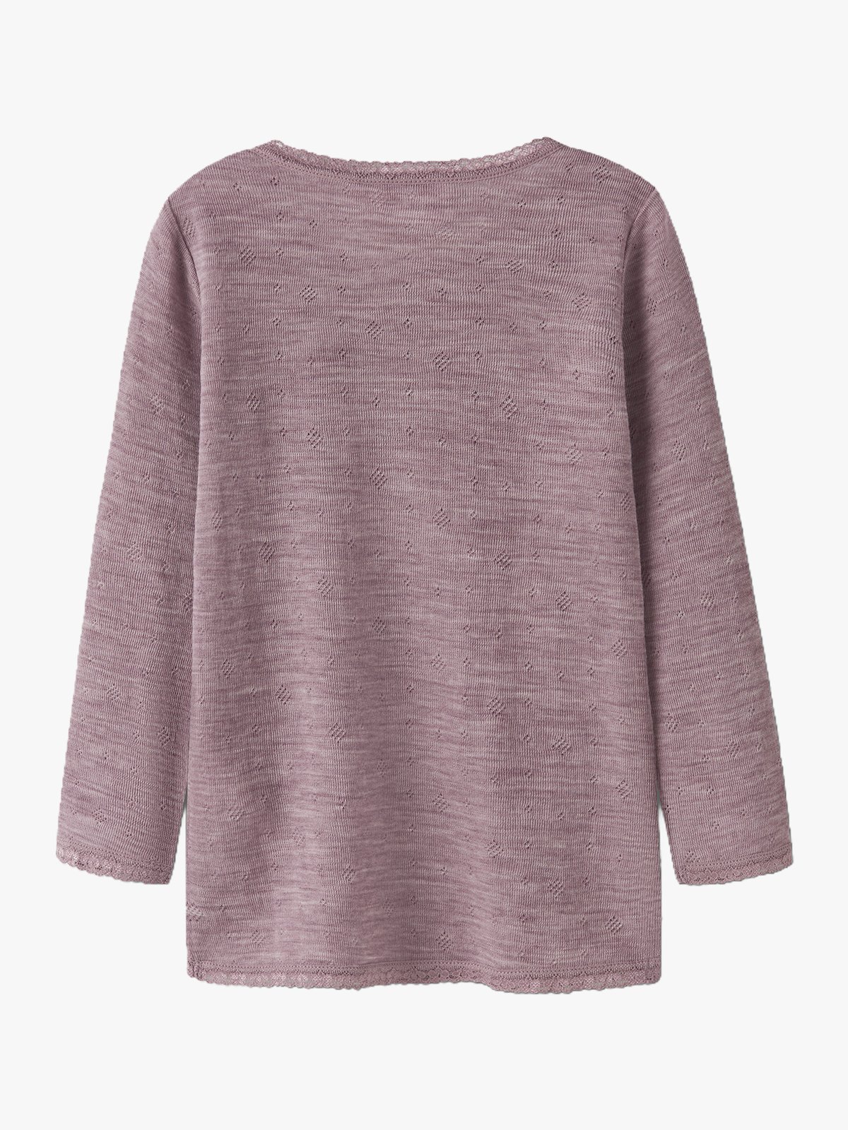 Name It Wang Wool Needle Long Sleeve Top Solid Toadstool