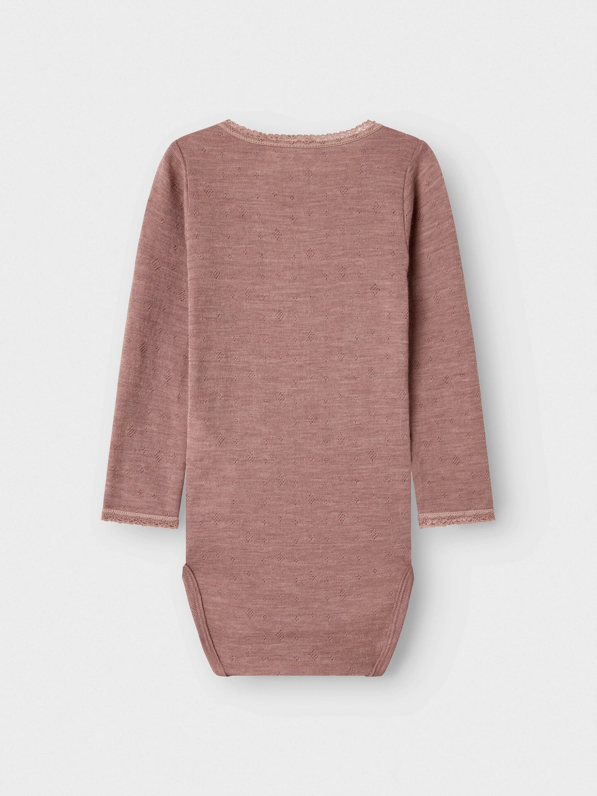 Name It Wang Wool Needle Long Sleeve Body Solid Rosa