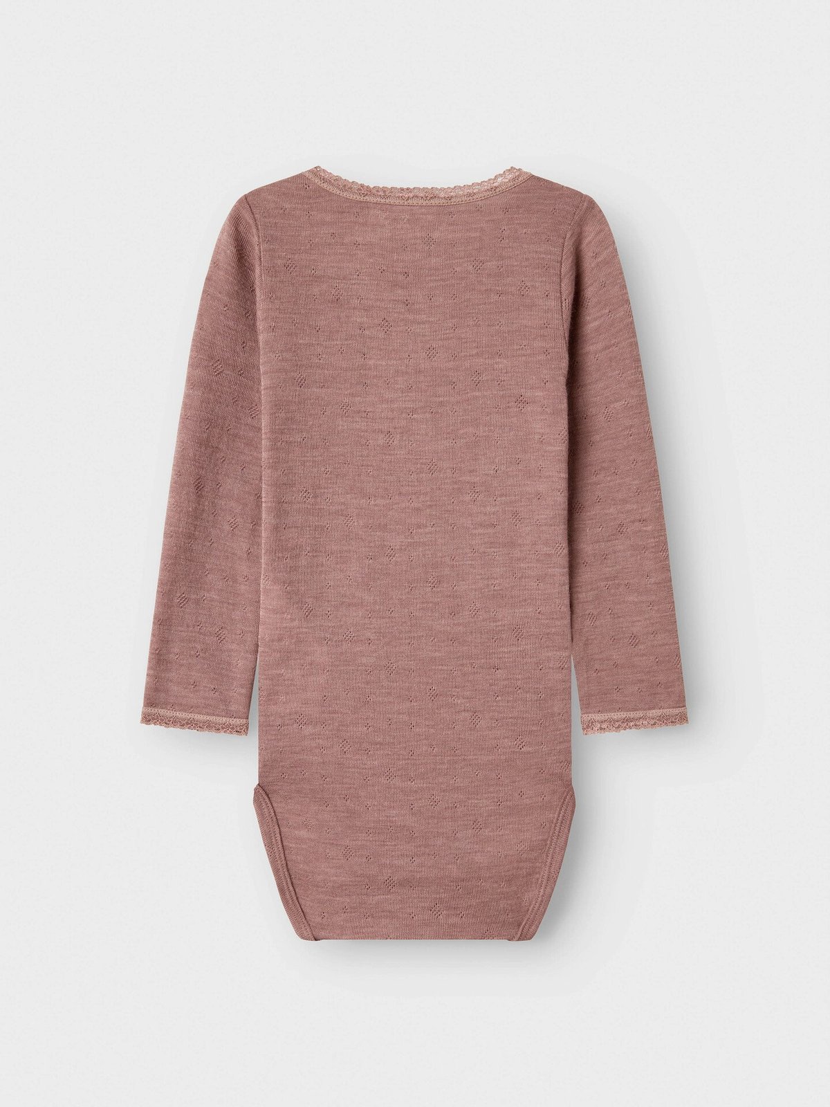 Name It Wang Wool Needle Long Sleeve Body Solid Rosa