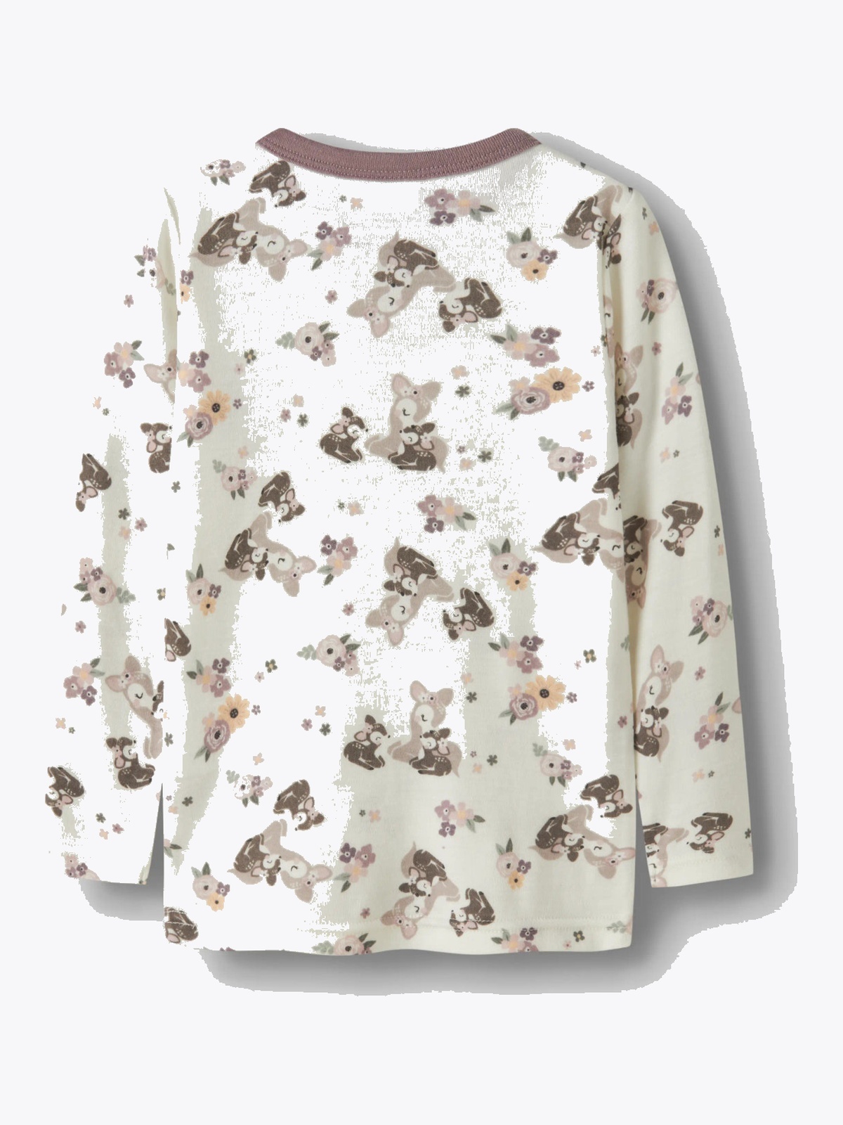 Name It Willit Wool Long Sleeve Top snow white bambi + flower