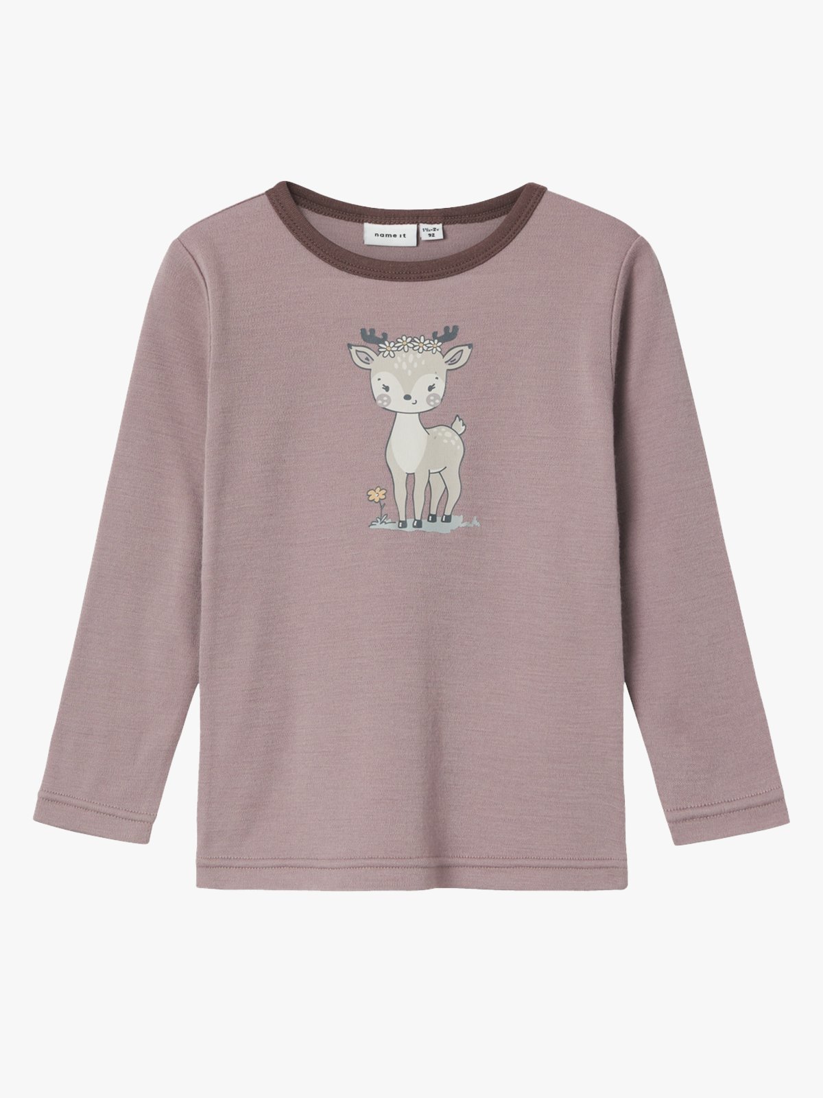 Name It Willit Wool Long Sleeve Top Purple Dove